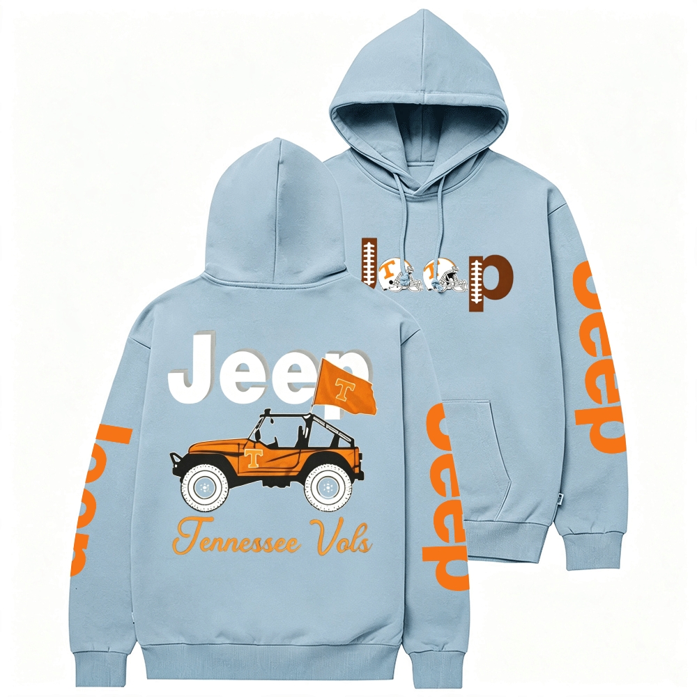 Jp Tennessee Football Flag  Unisex Casual Hoodie