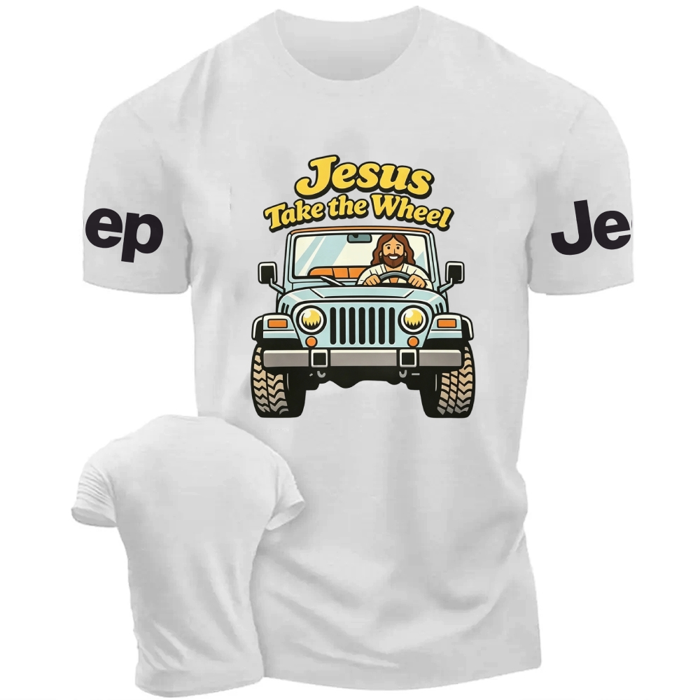 Retro Jesus Take the Wheel Jp Unisex T-shirt