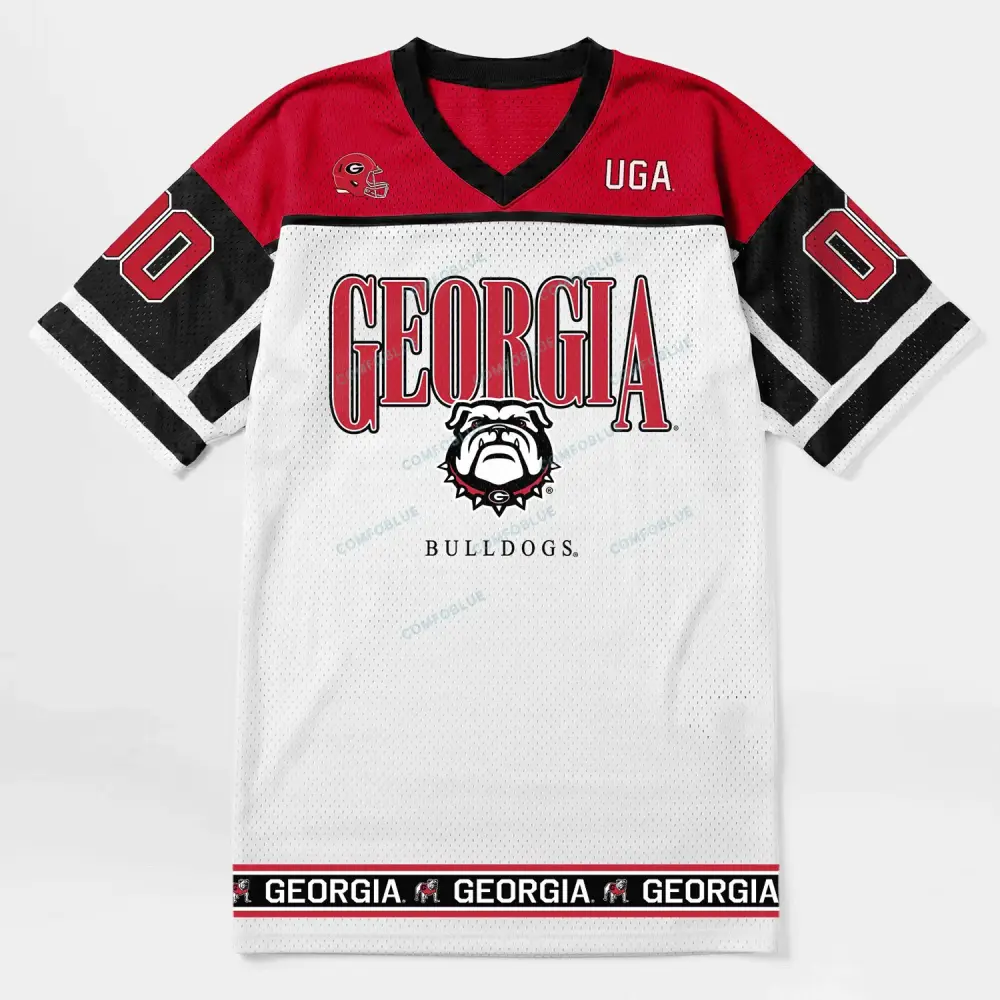 Georgia Bulldogs V-Neck Fashion Jersey Dress