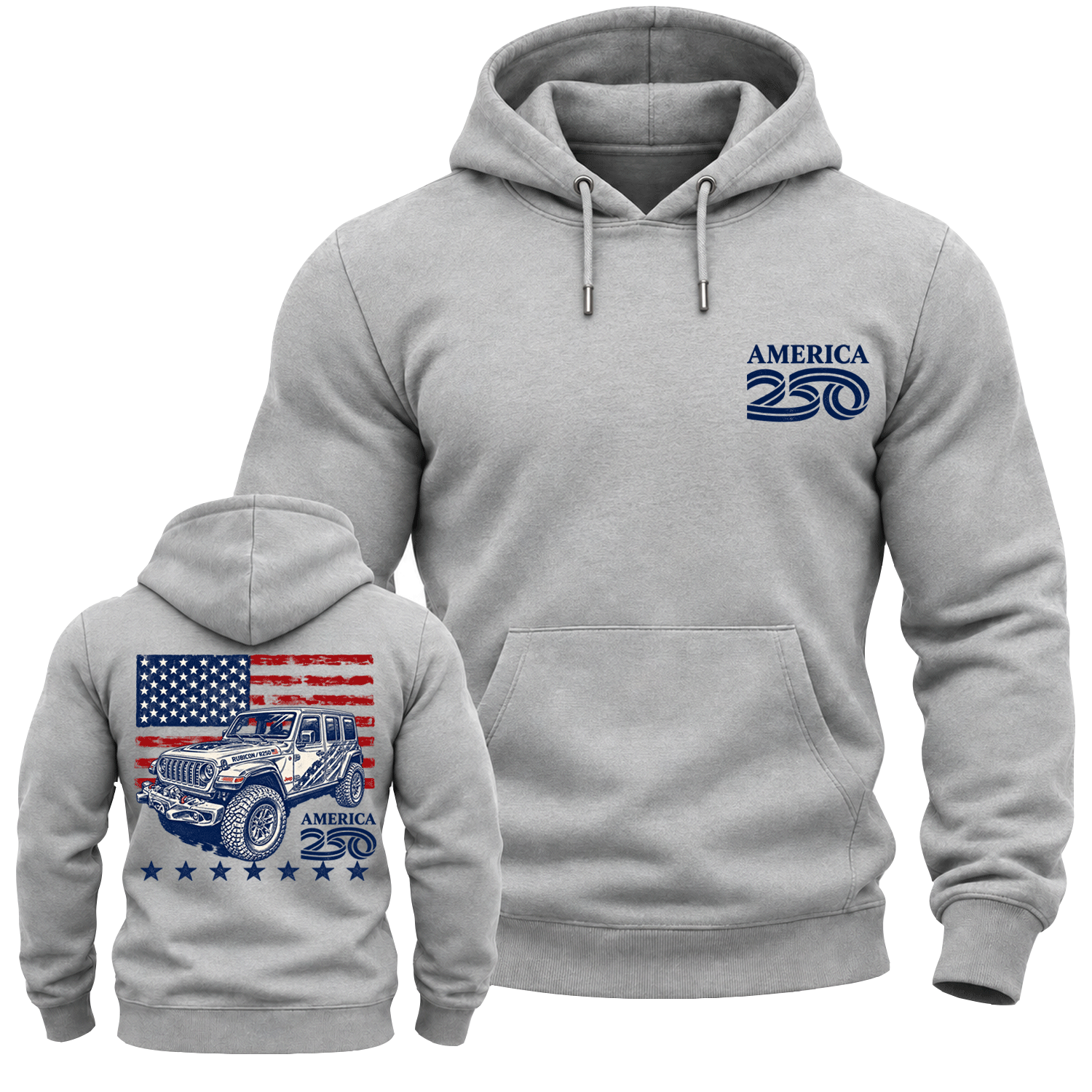 America 250 Jp Rubicon Flag Cotton Hoodie