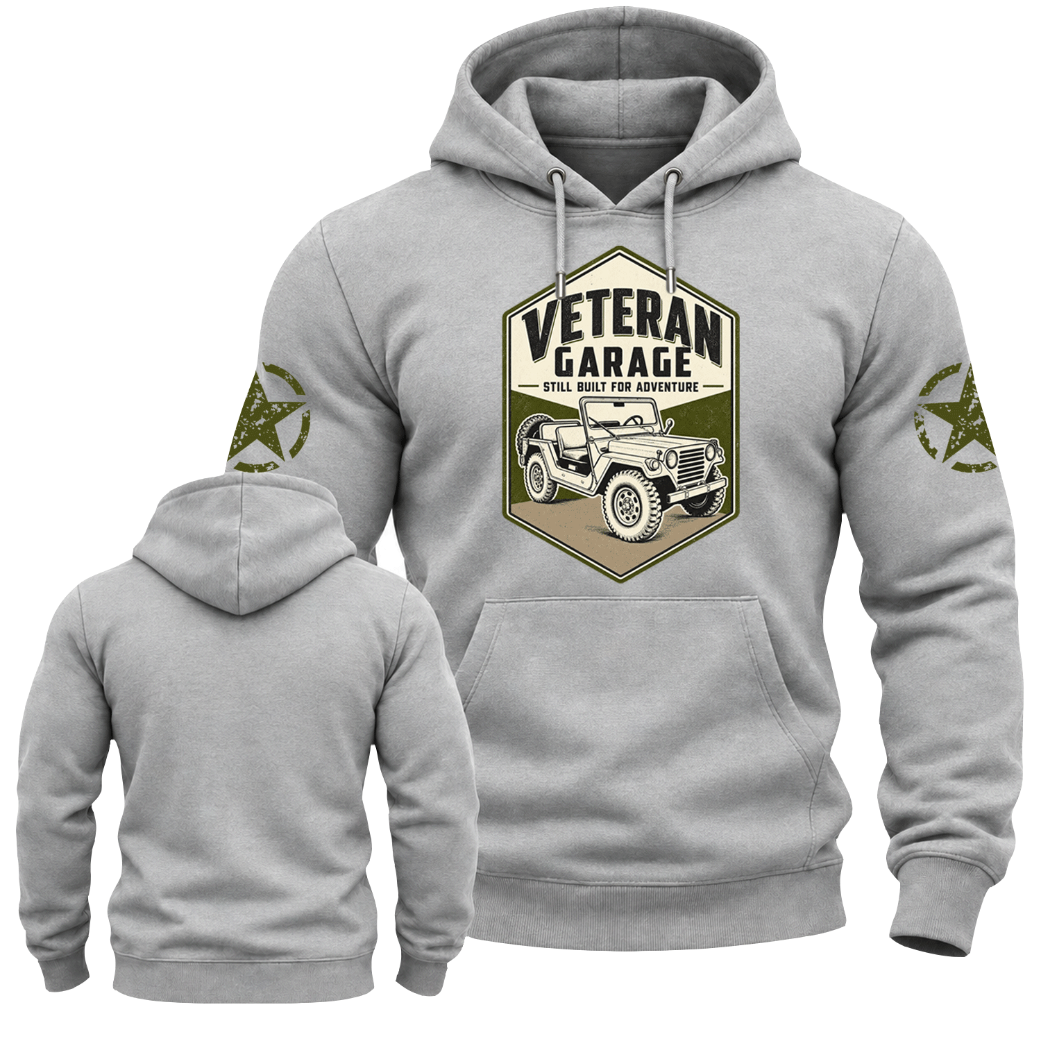 Veteran Garage Still Built For Adventure Cotton Hoodie