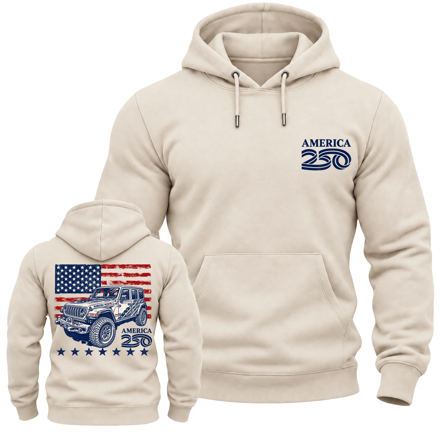 America 250 Jp Rubicon Flag Cotton Hoodie