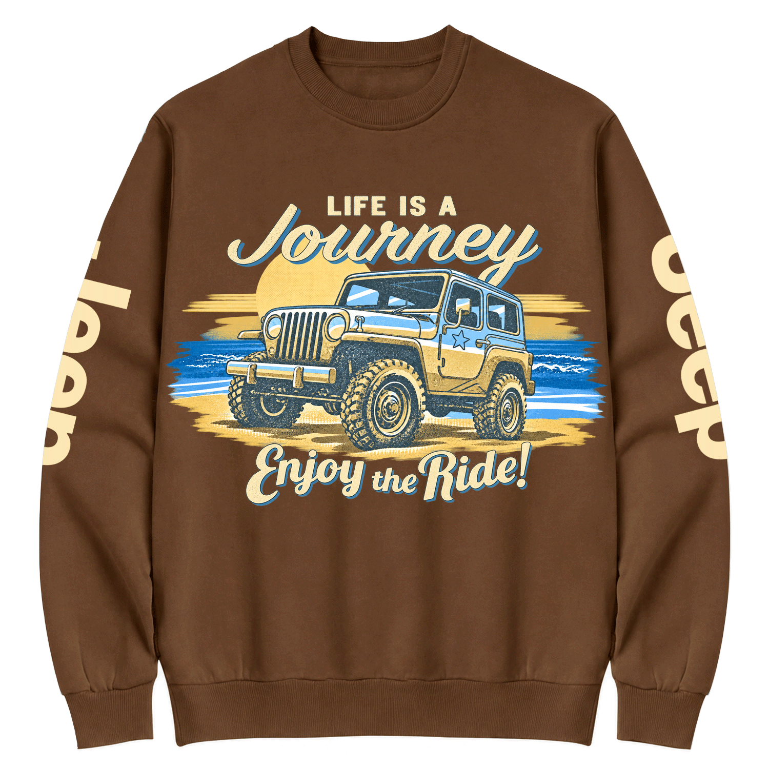 Enjoy the Ride Vintage Off-Road Cotton Sweatshirt