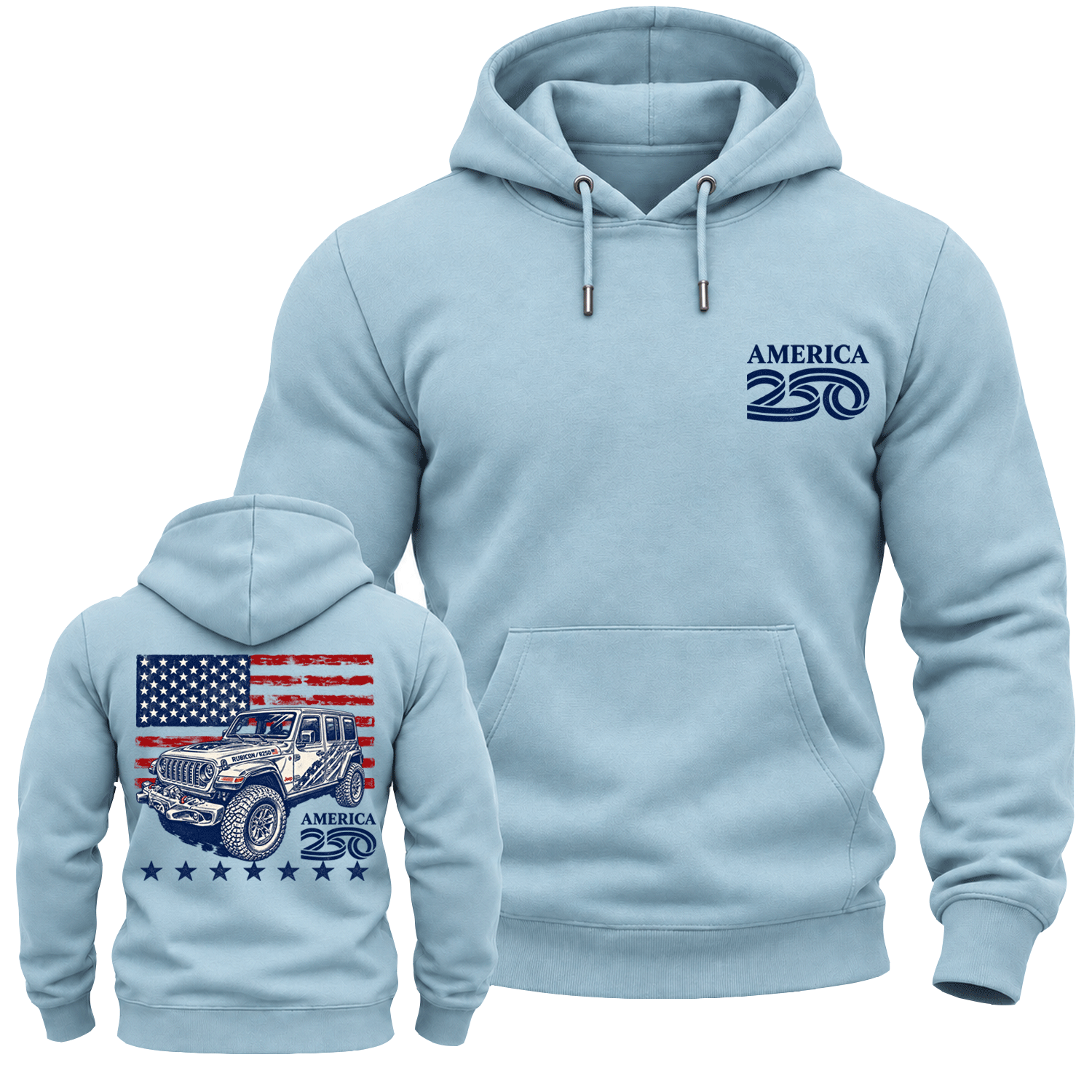 America 250 Jp Rubicon Flag Cotton Hoodie
