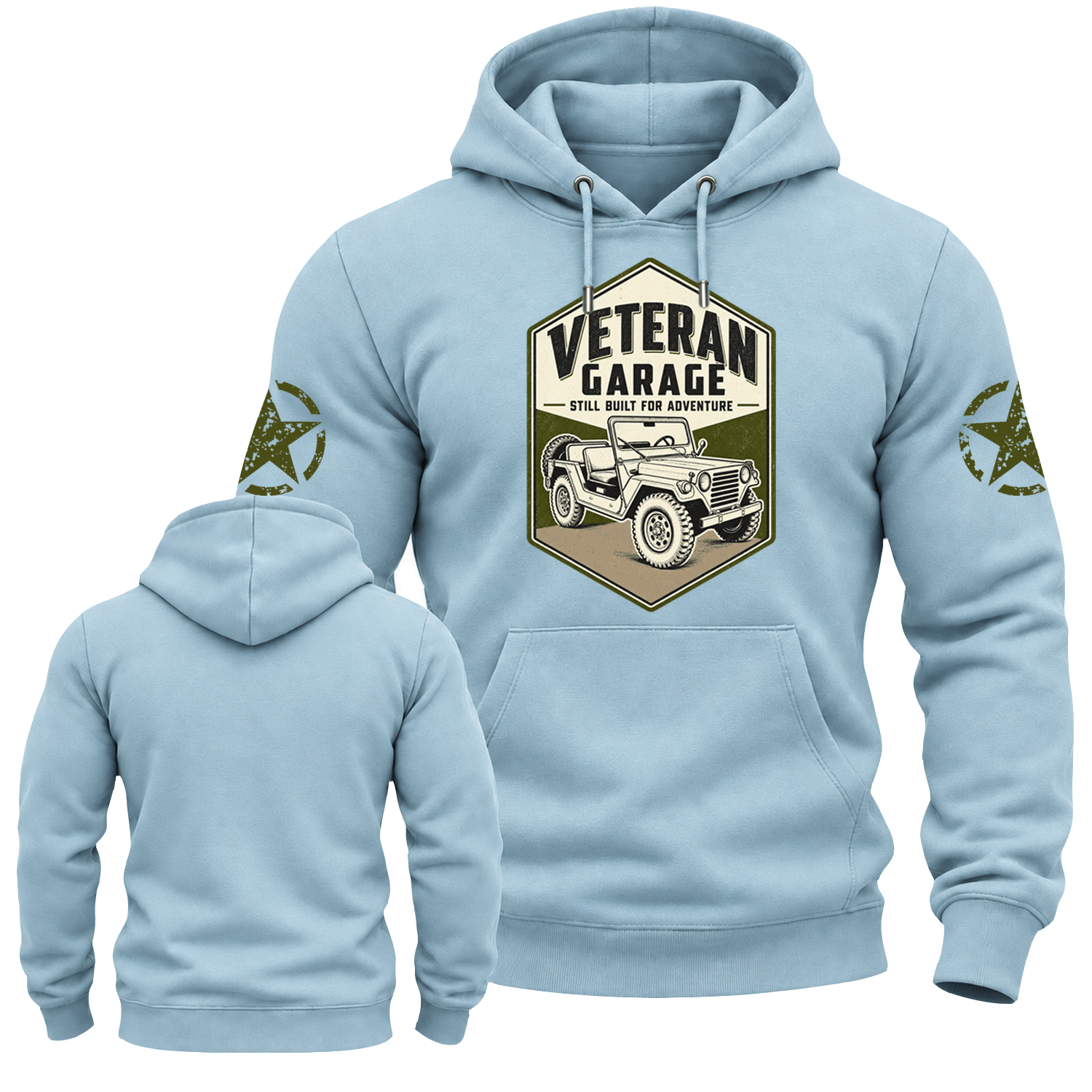 Veteran Garage Still Built For Adventure Cotton Hoodie