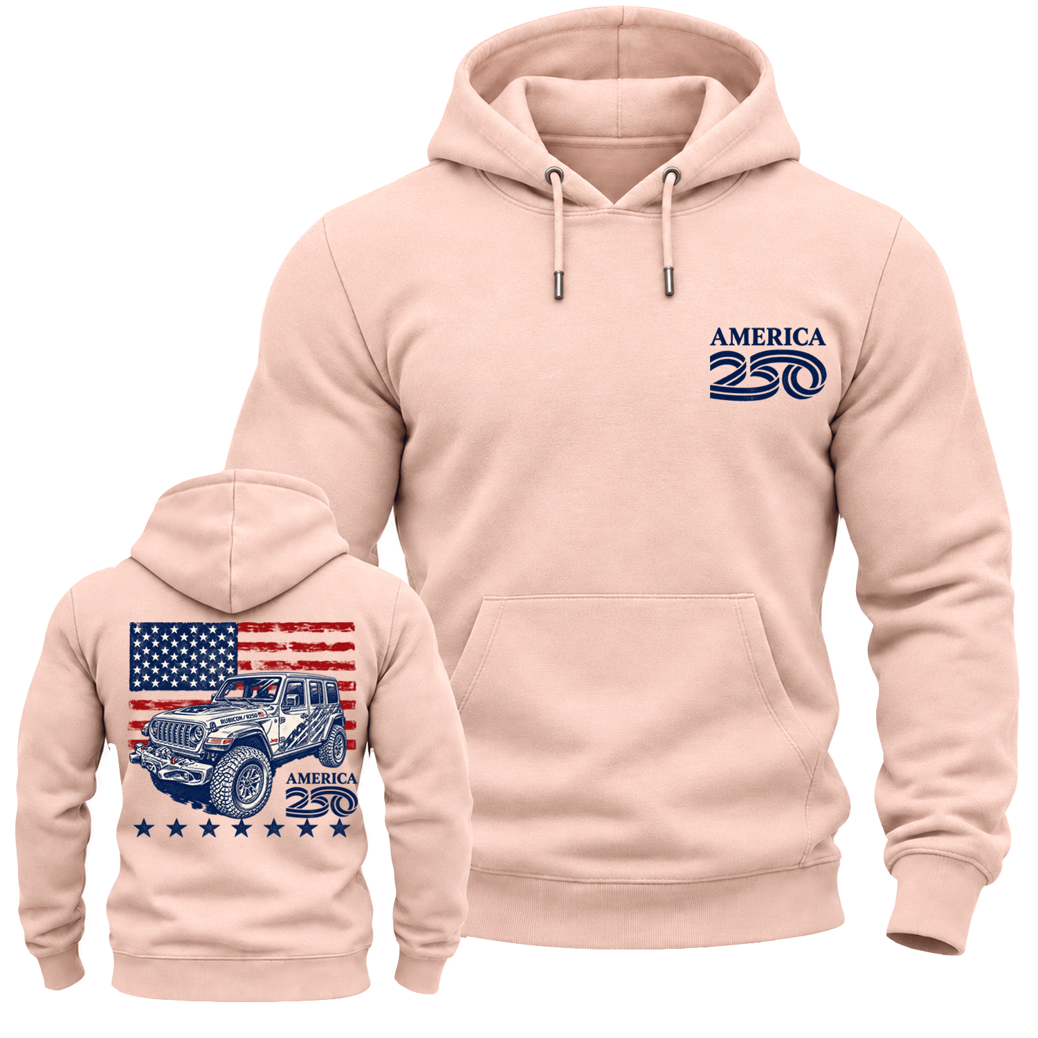 America 250 Jp Rubicon Flag Cotton Hoodie