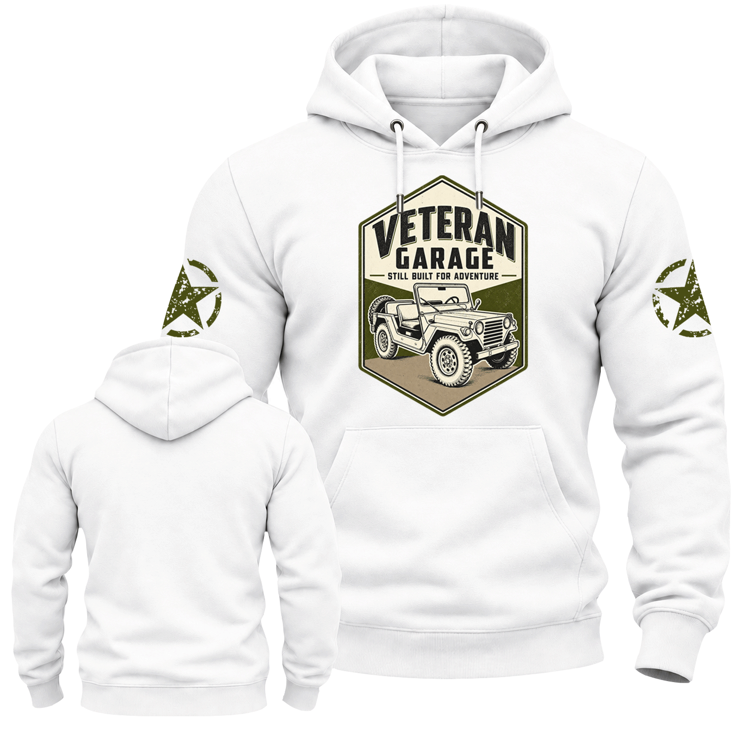 Veteran Garage Still Built For Adventure Cotton Hoodie