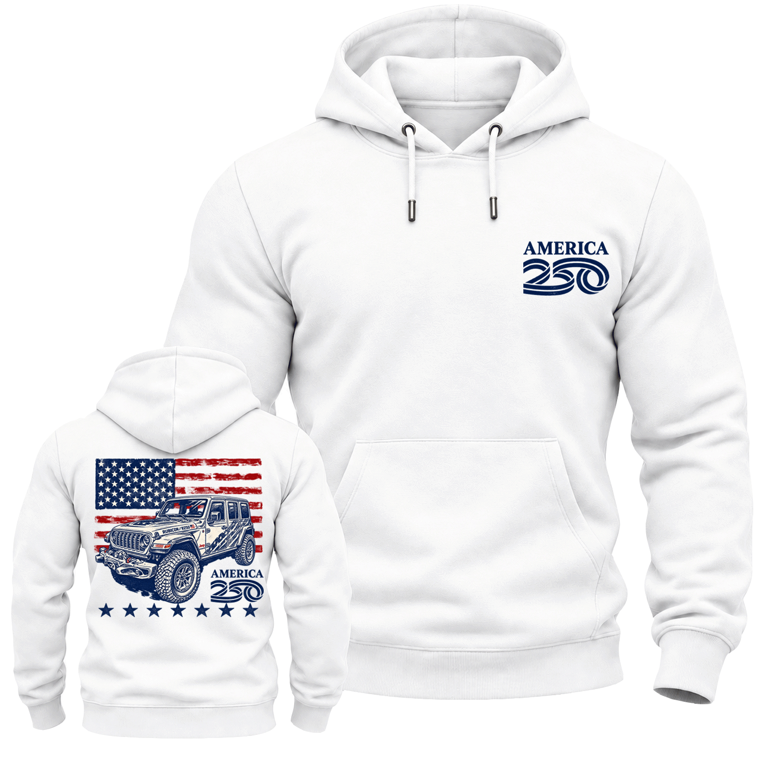 America 250 Jp Rubicon Flag Cotton Hoodie