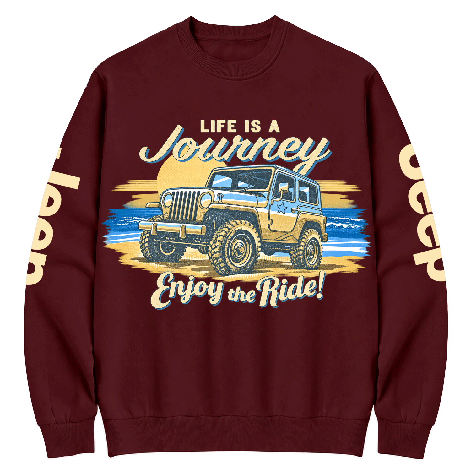 Enjoy the Ride Vintage Off-Road Cotton Sweatshirt