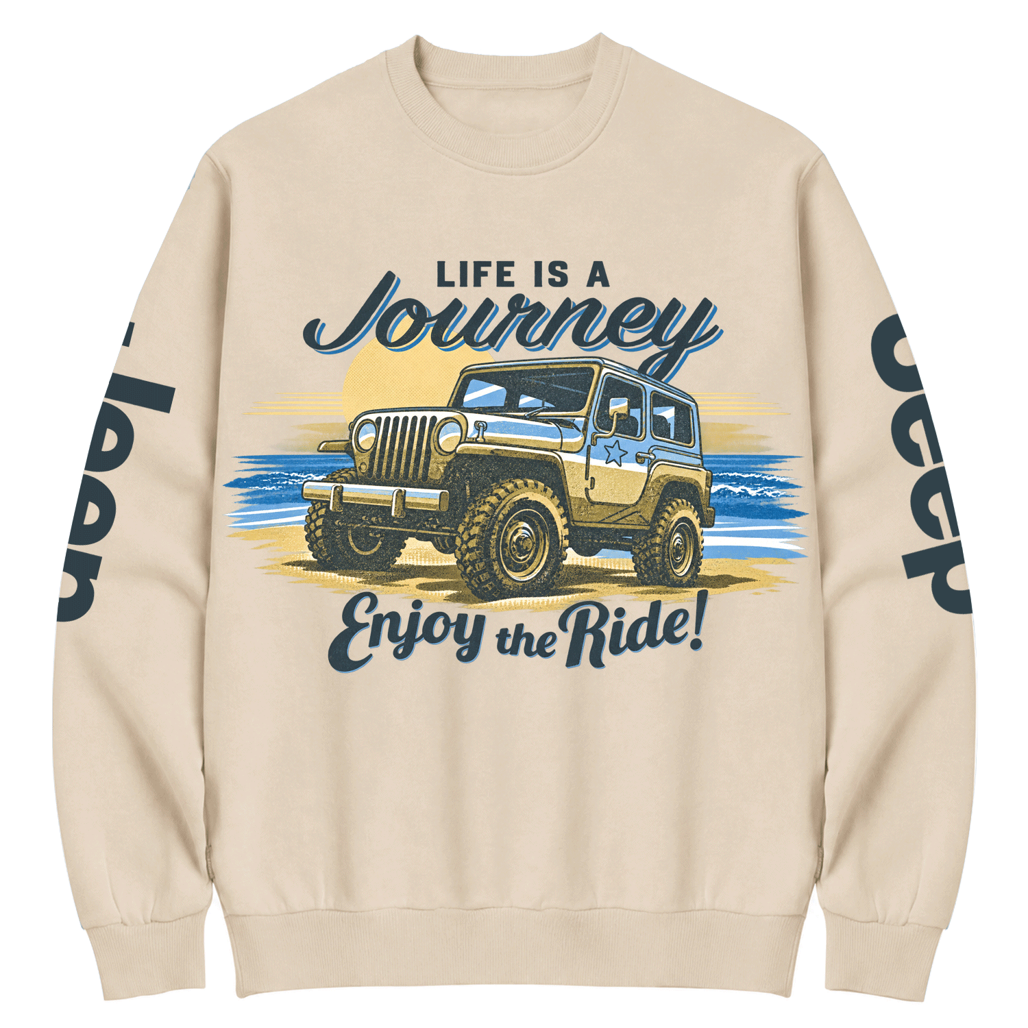 Enjoy the Ride Vintage Off-Road Cotton Sweatshirt