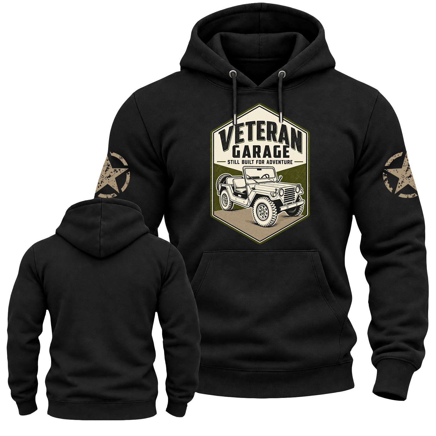 Veteran Garage Still Built For Adventure Cotton Hoodie