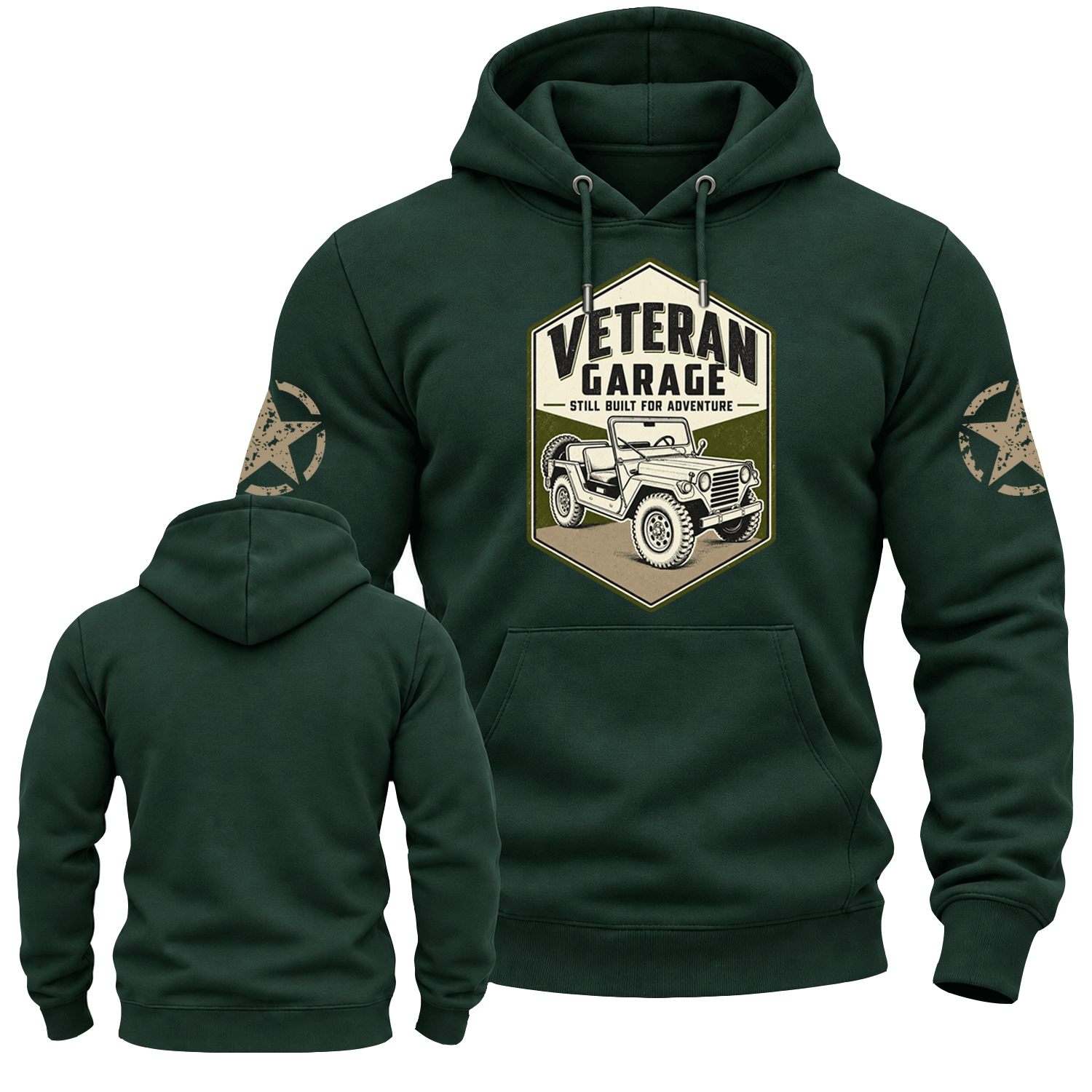 Veteran Garage Still Built For Adventure Cotton Hoodie