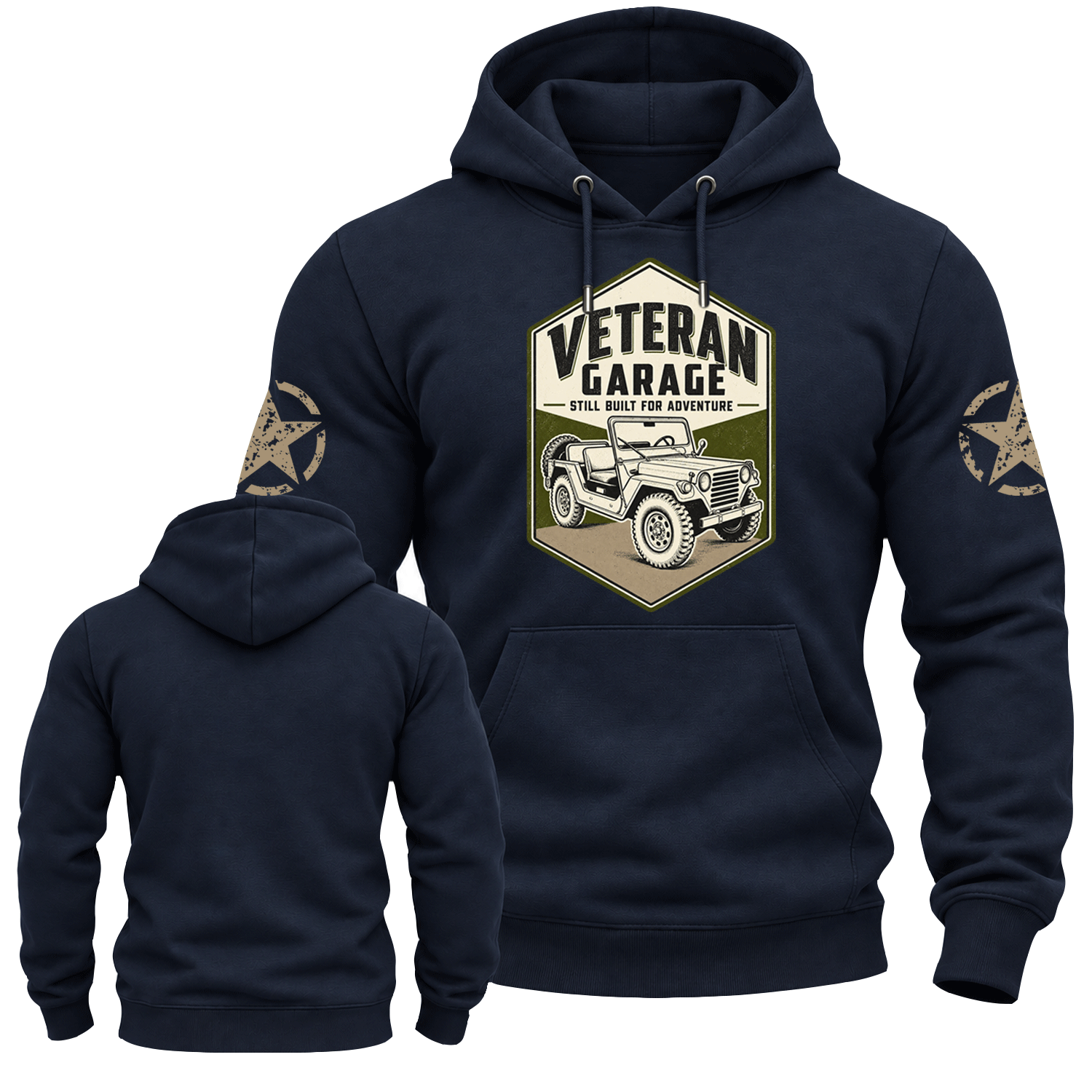 Veteran Garage Still Built For Adventure Cotton Hoodie