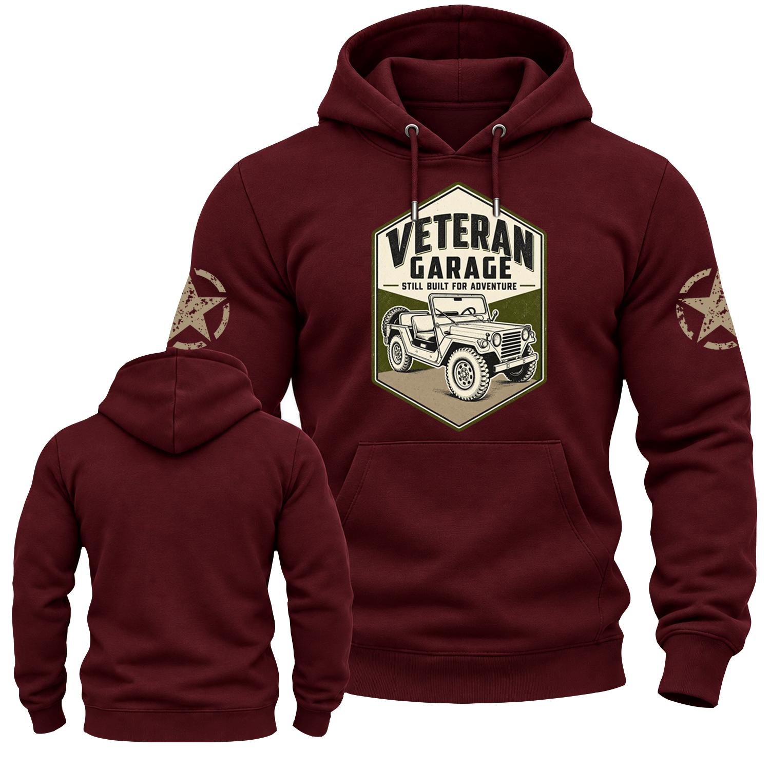 Veteran Garage Still Built For Adventure Cotton Hoodie