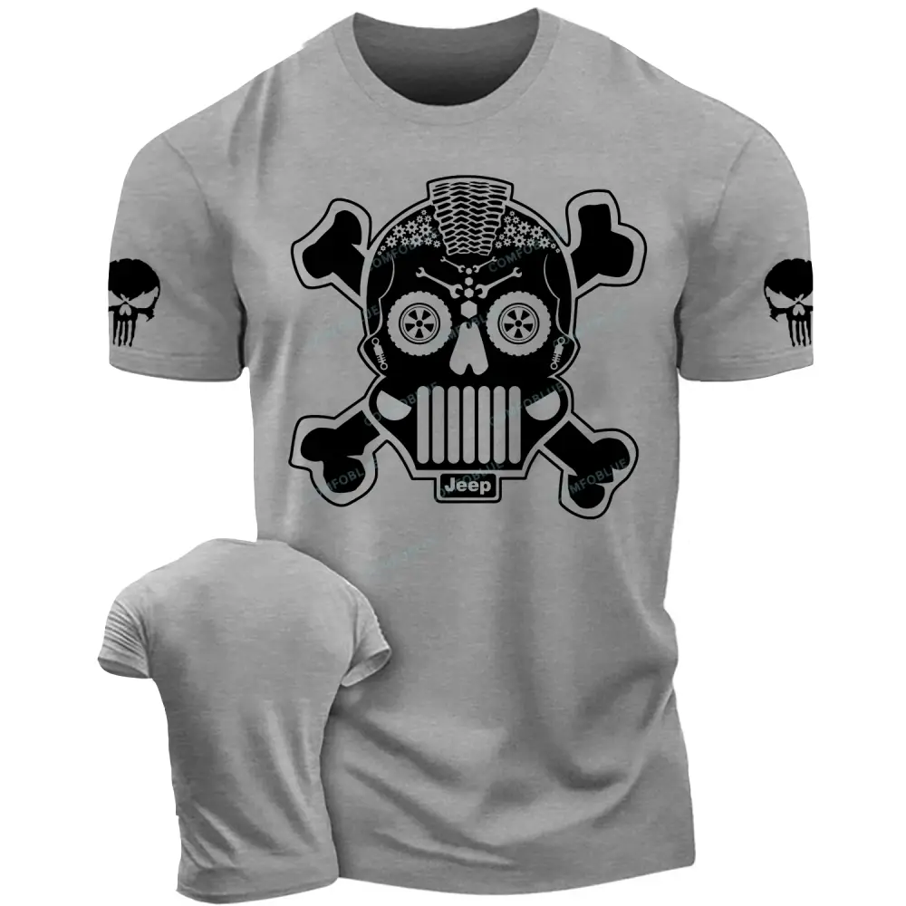 Jp Sugar Skull Calaveras Mechanical Parts Cotton T-shirt