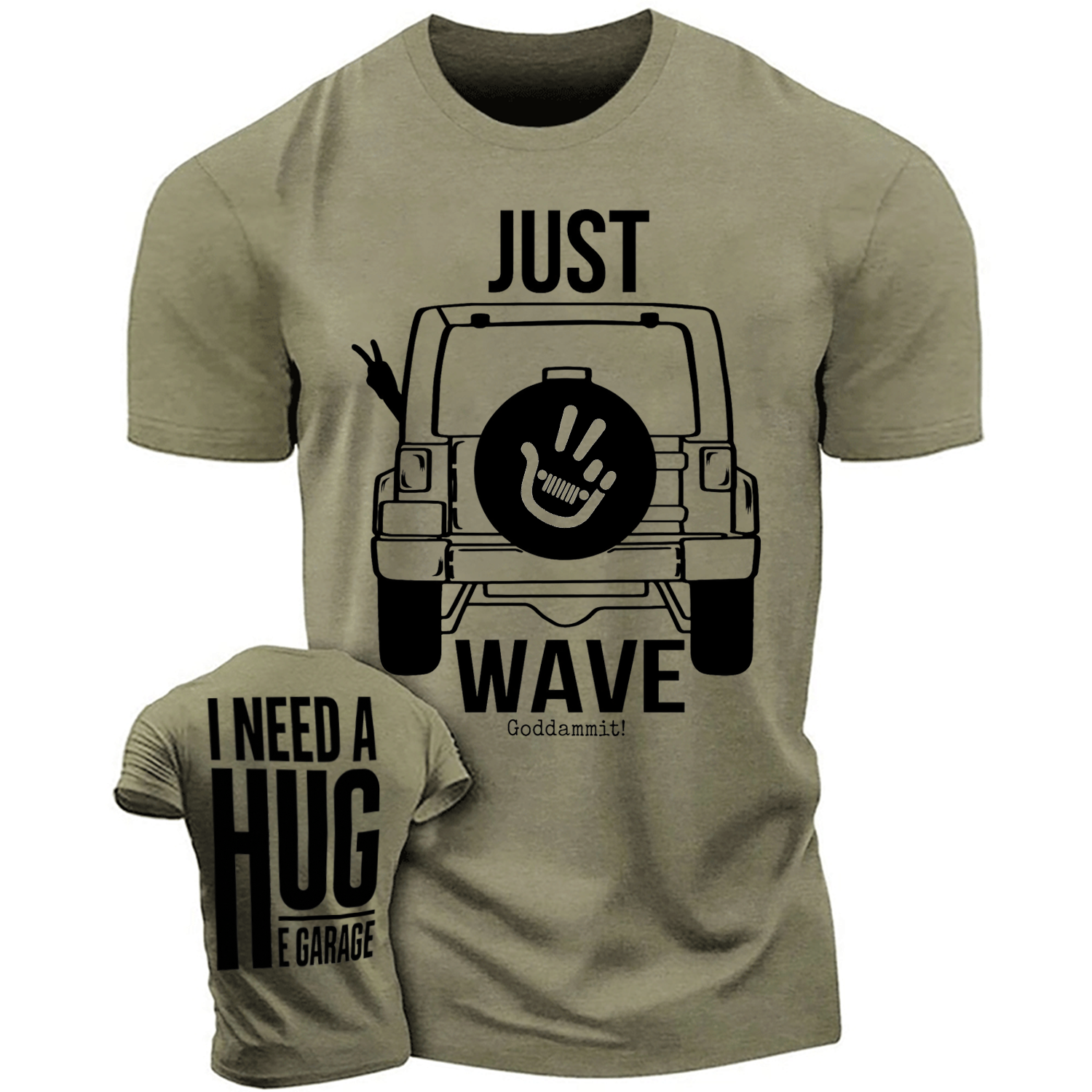 Funny Just Wave I Need A Hug Off-Road T-shirt