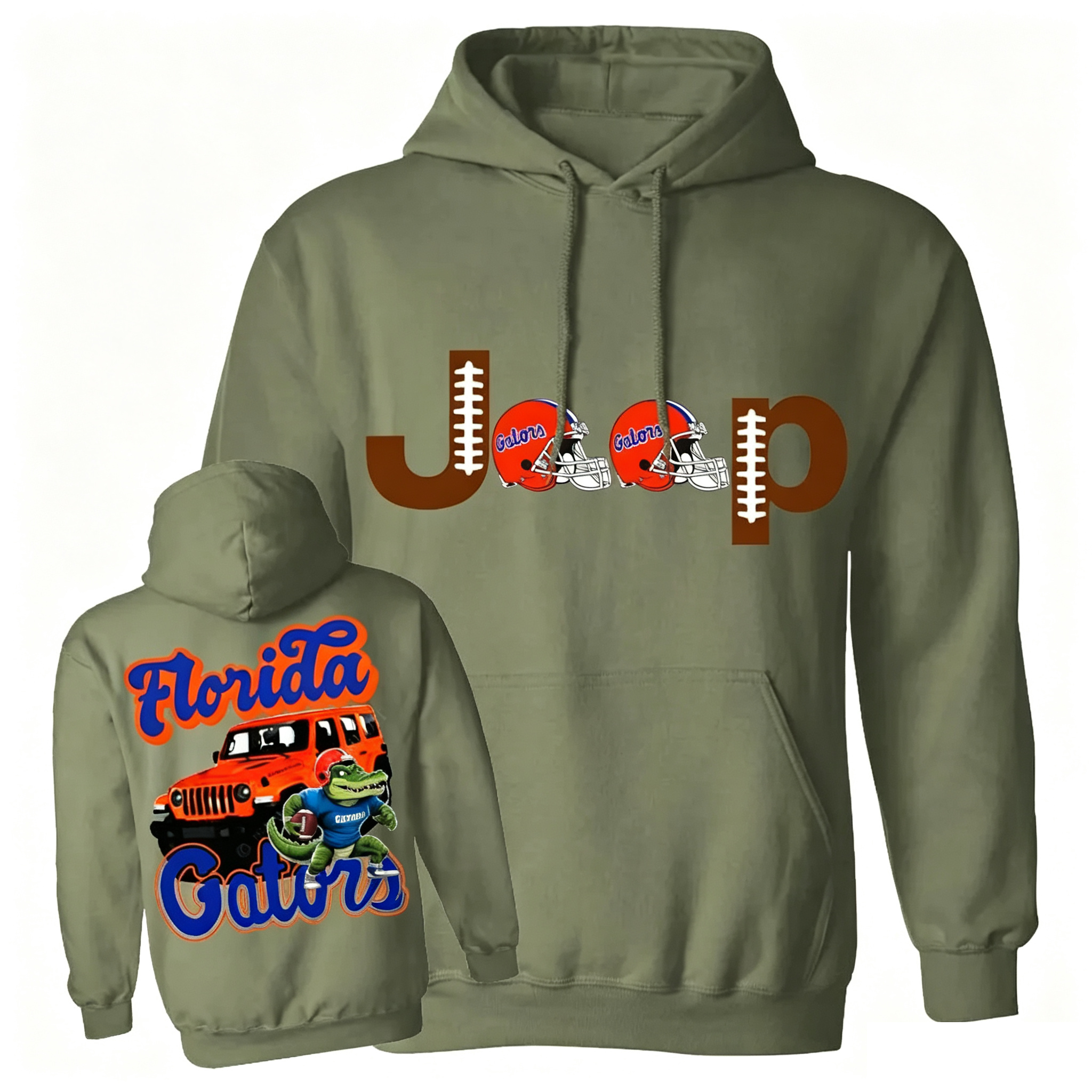 Florida Jp Gats Orange Helemet Hoodie