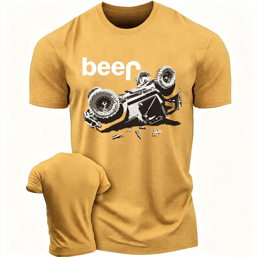 Funny Beer Overturn Unisex T-shirt