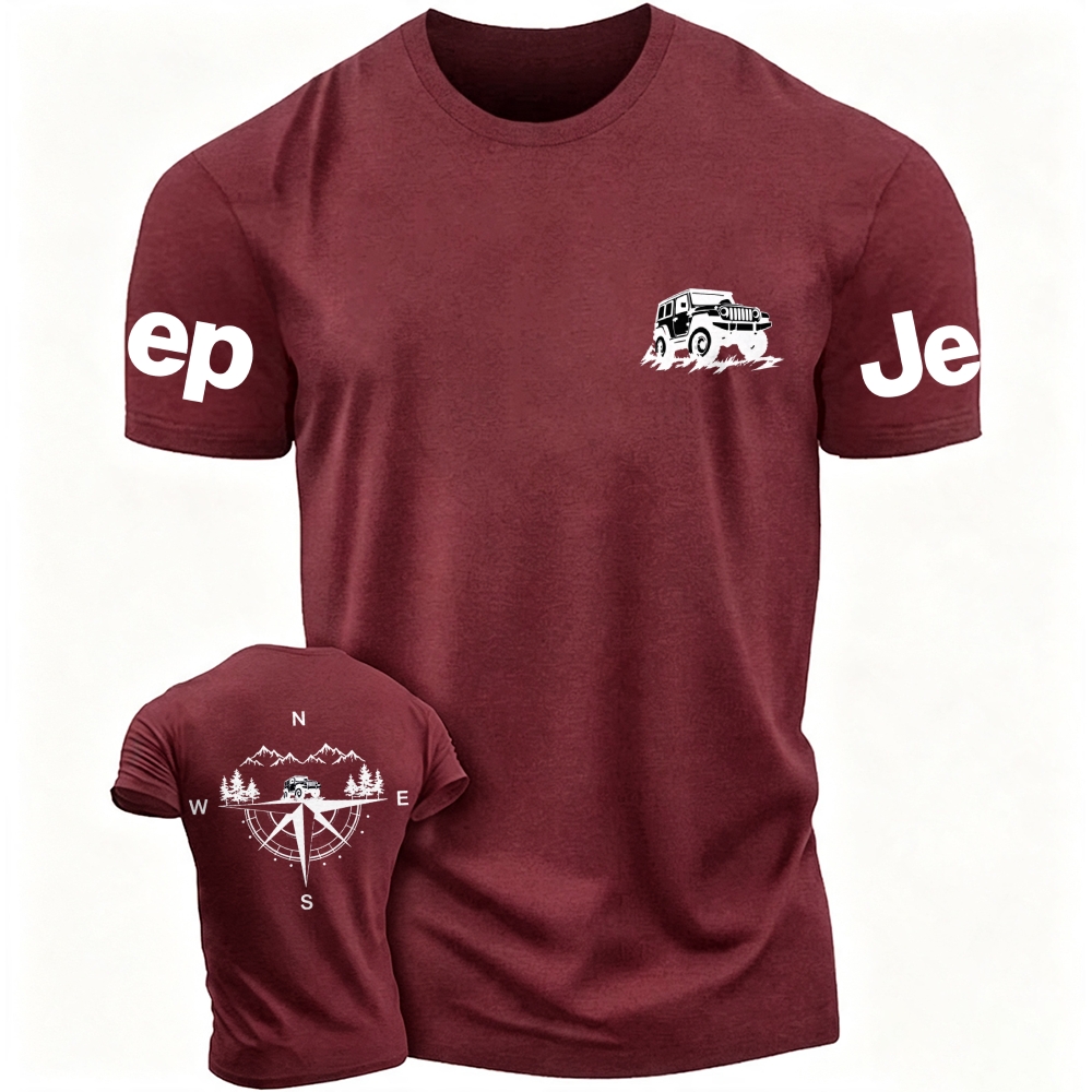Compass Mountains And Trees Unisex Jp T-shirt