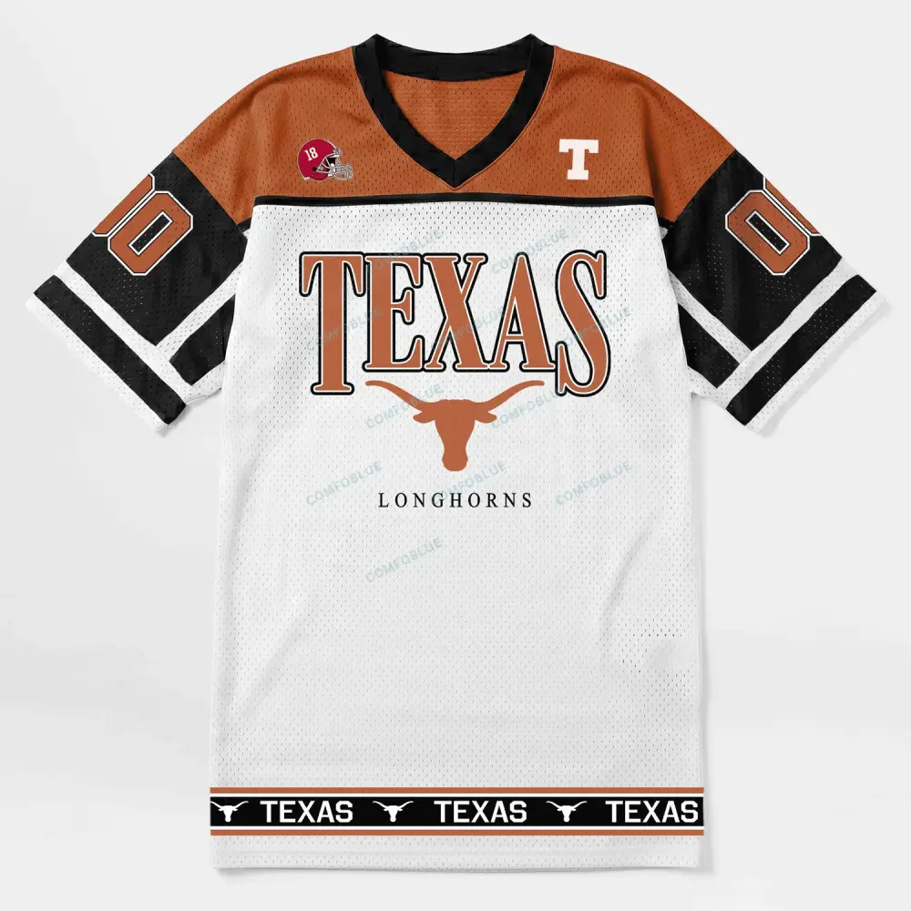Texas Longhorns V-Neck Fashion Jersey Dress