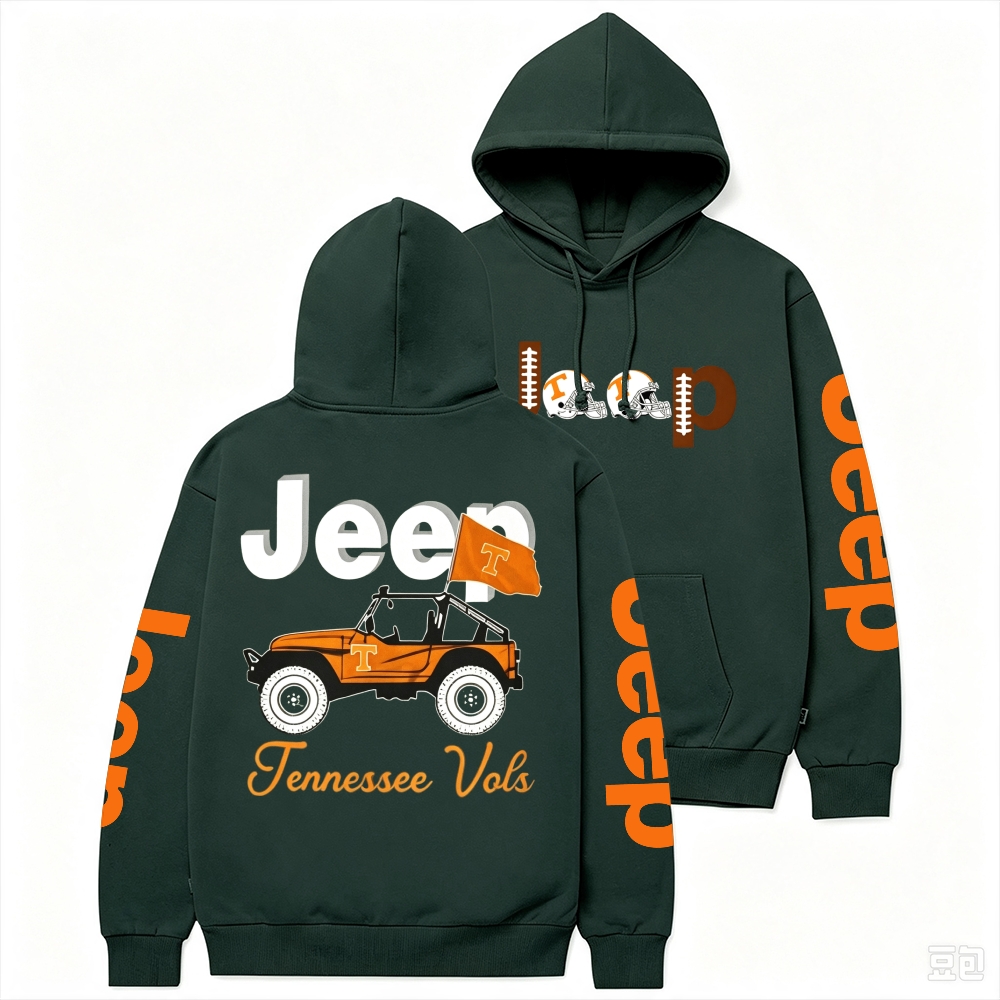 Jp Tennessee Football Flag  Unisex Casual Hoodie