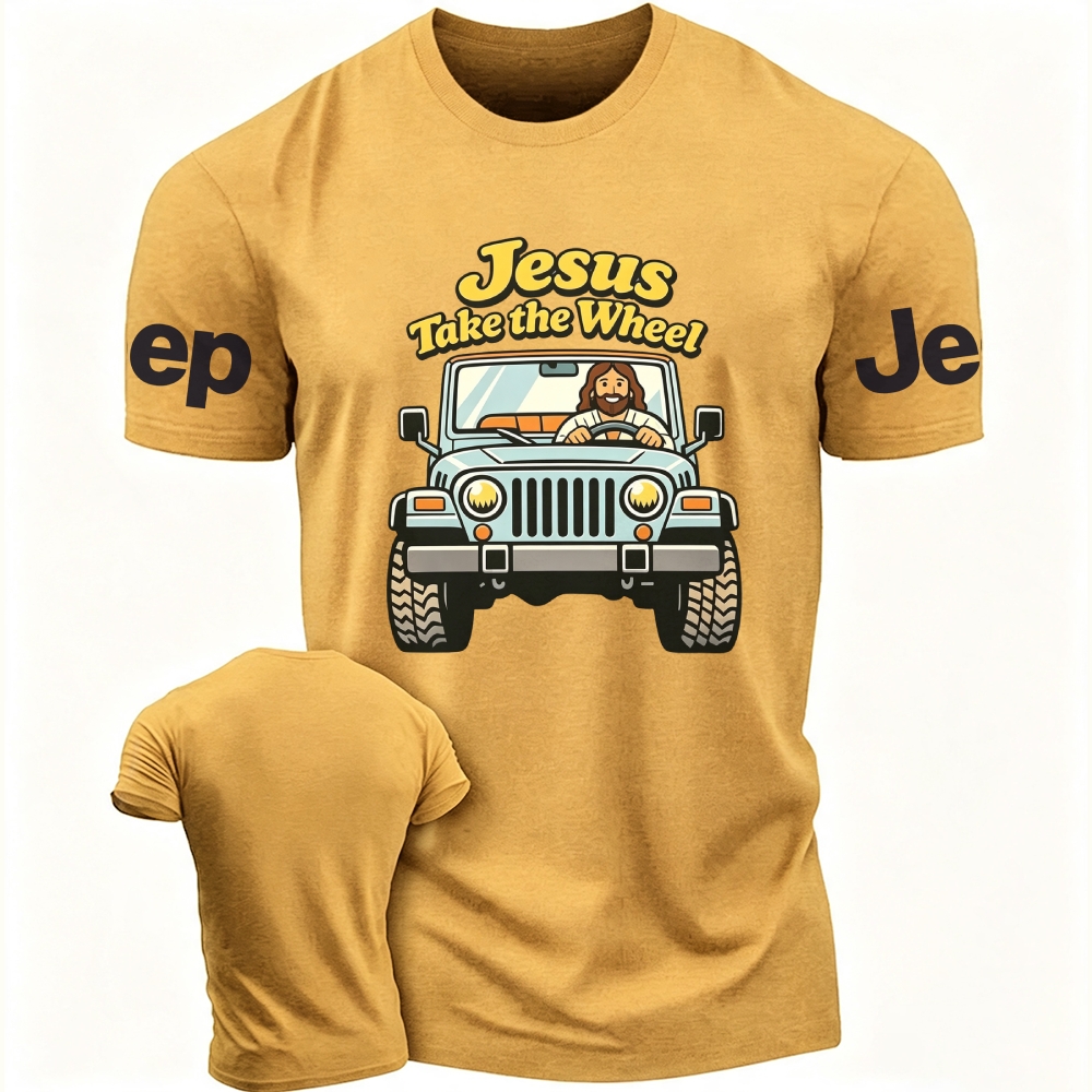 Retro Jesus Take the Wheel Jp Unisex T-shirt