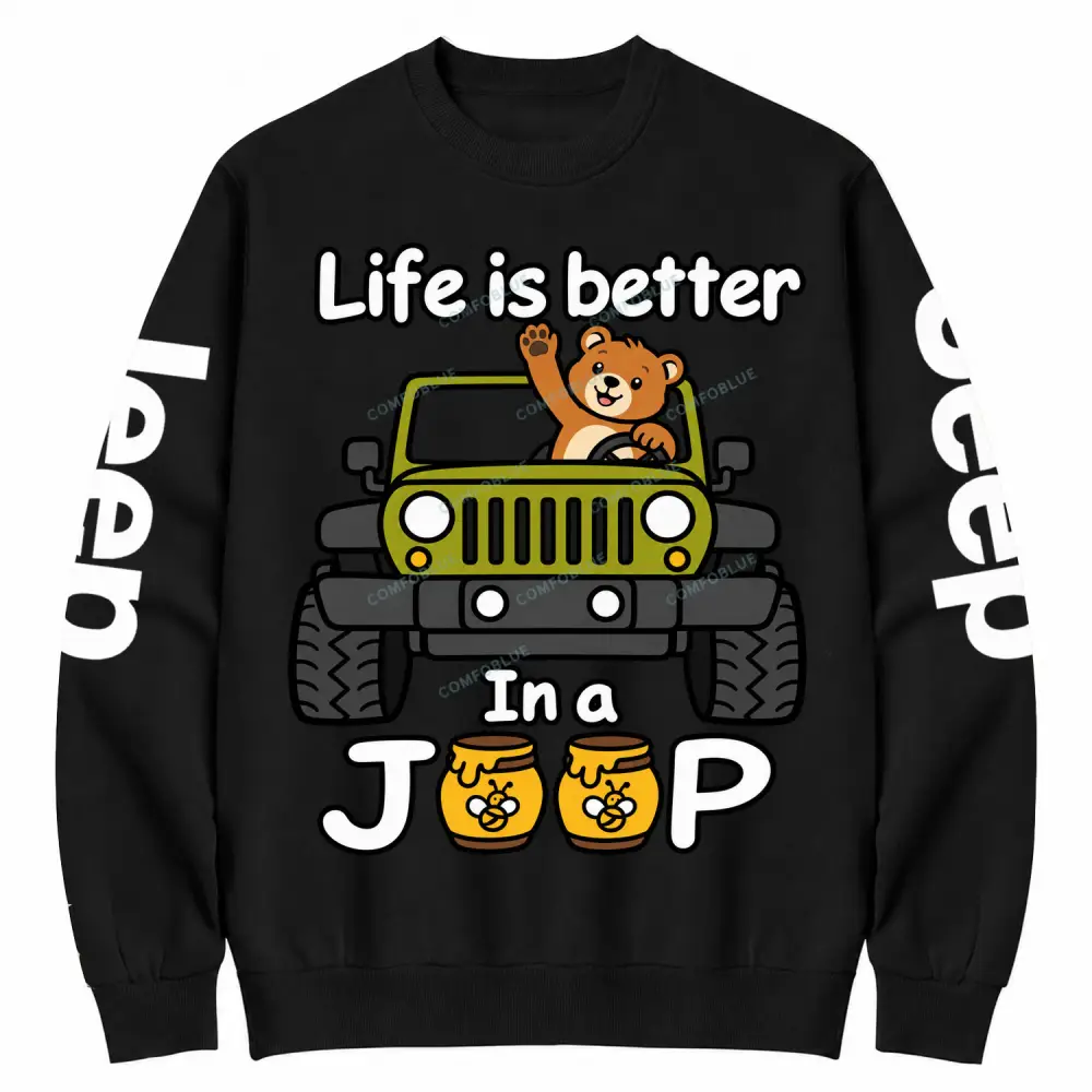 life is better in a jp Cotton Sweatshirt