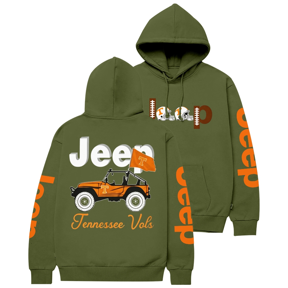 Jp Tennessee Football Flag  Unisex Casual Hoodie