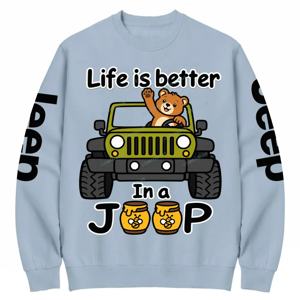 life is better in a jp Cotton Sweatshirt