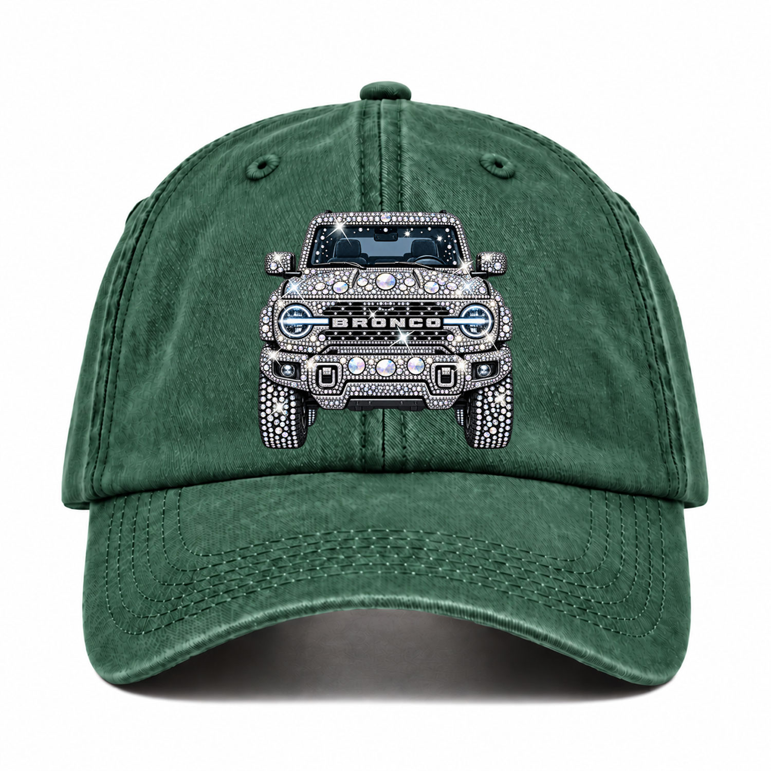 Bling Sparkle Rhinestone Bronco F0rd Baseball Cap