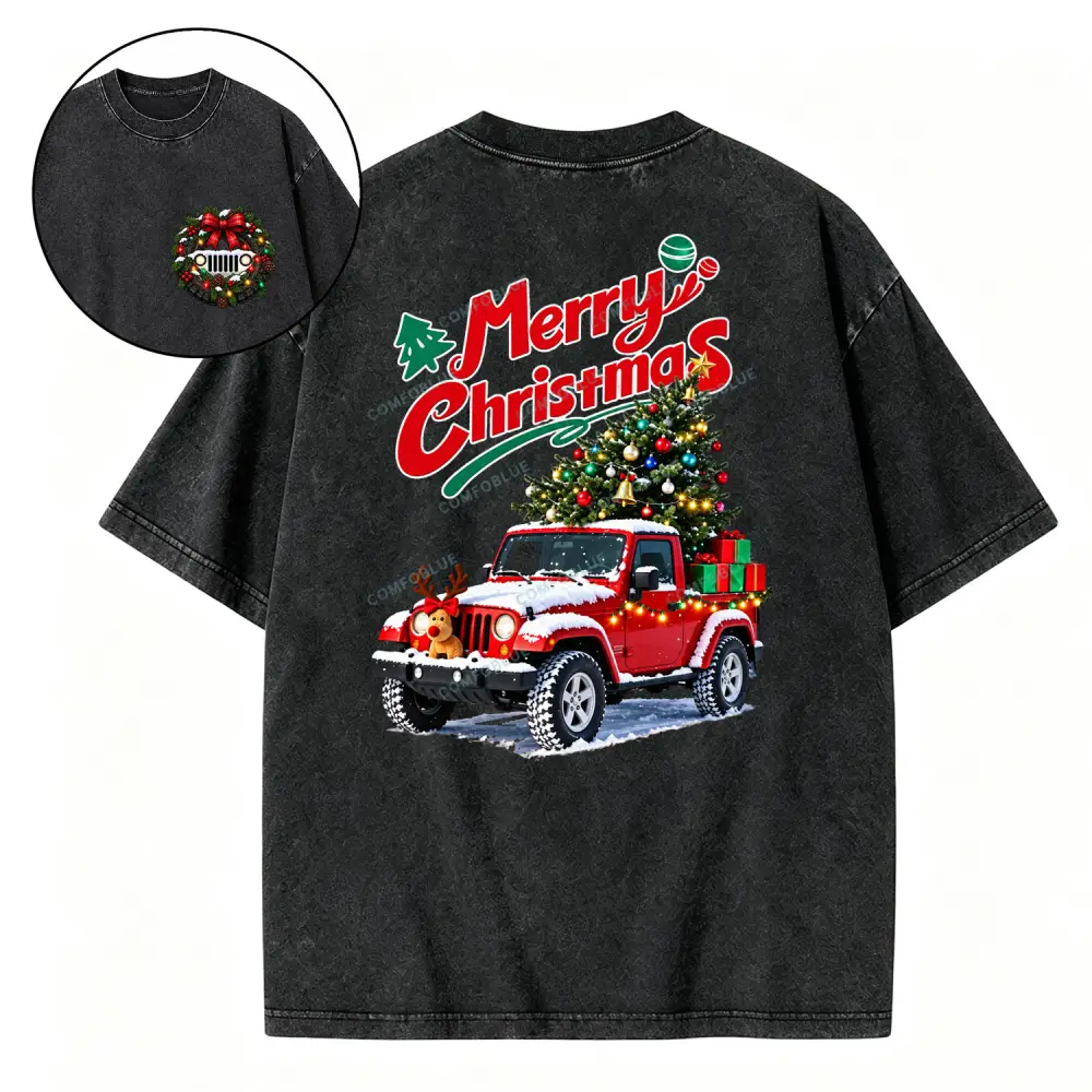 Merry Christmas Elk Gladiator Jp  Washed T-Shirt