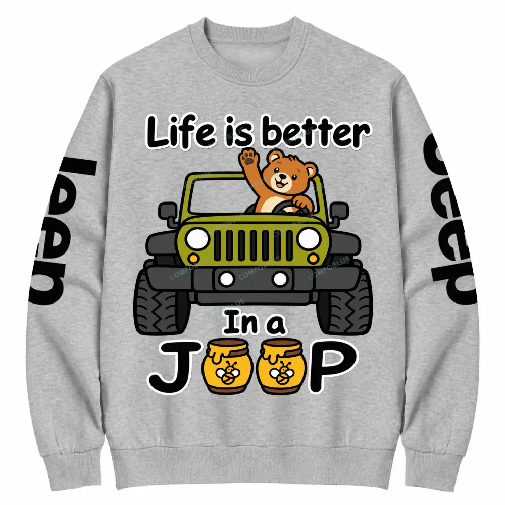 life is better in a jp Cotton Sweatshirt