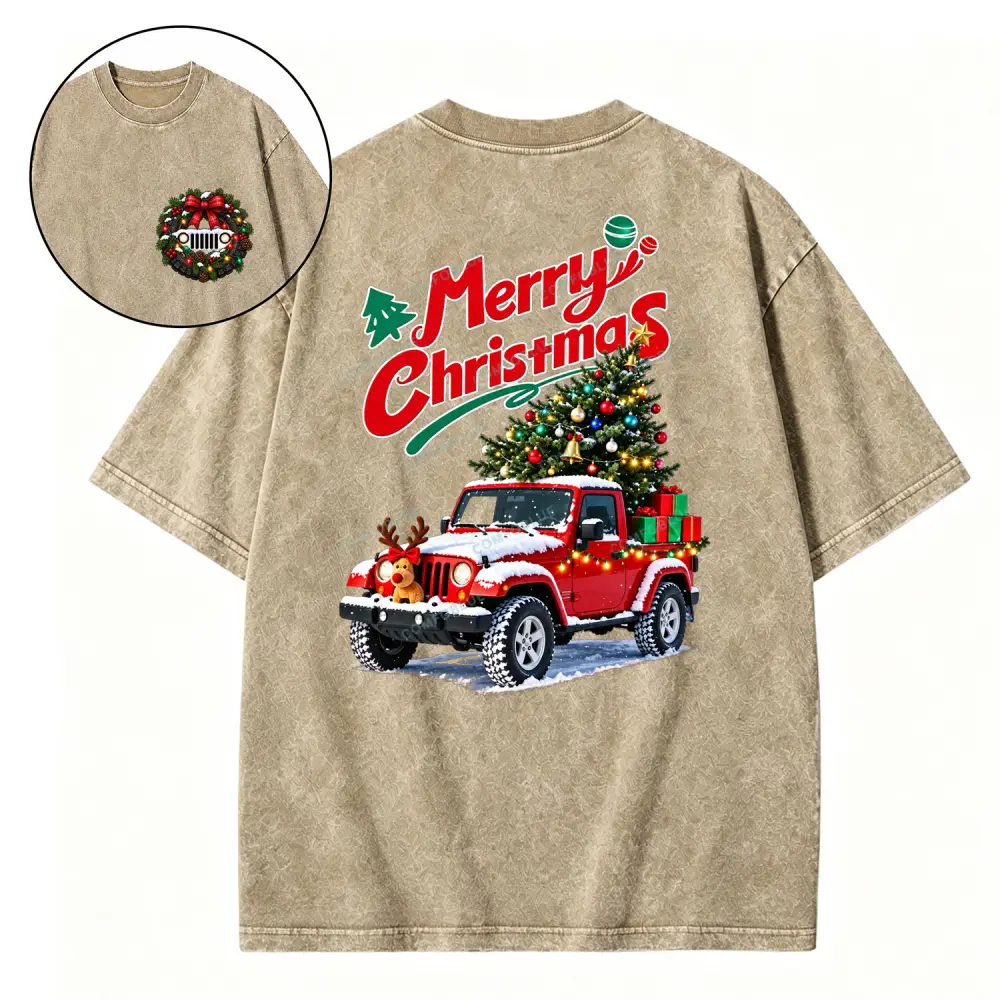 Merry Christmas Elk Gladiator Jp  Washed T-Shirt