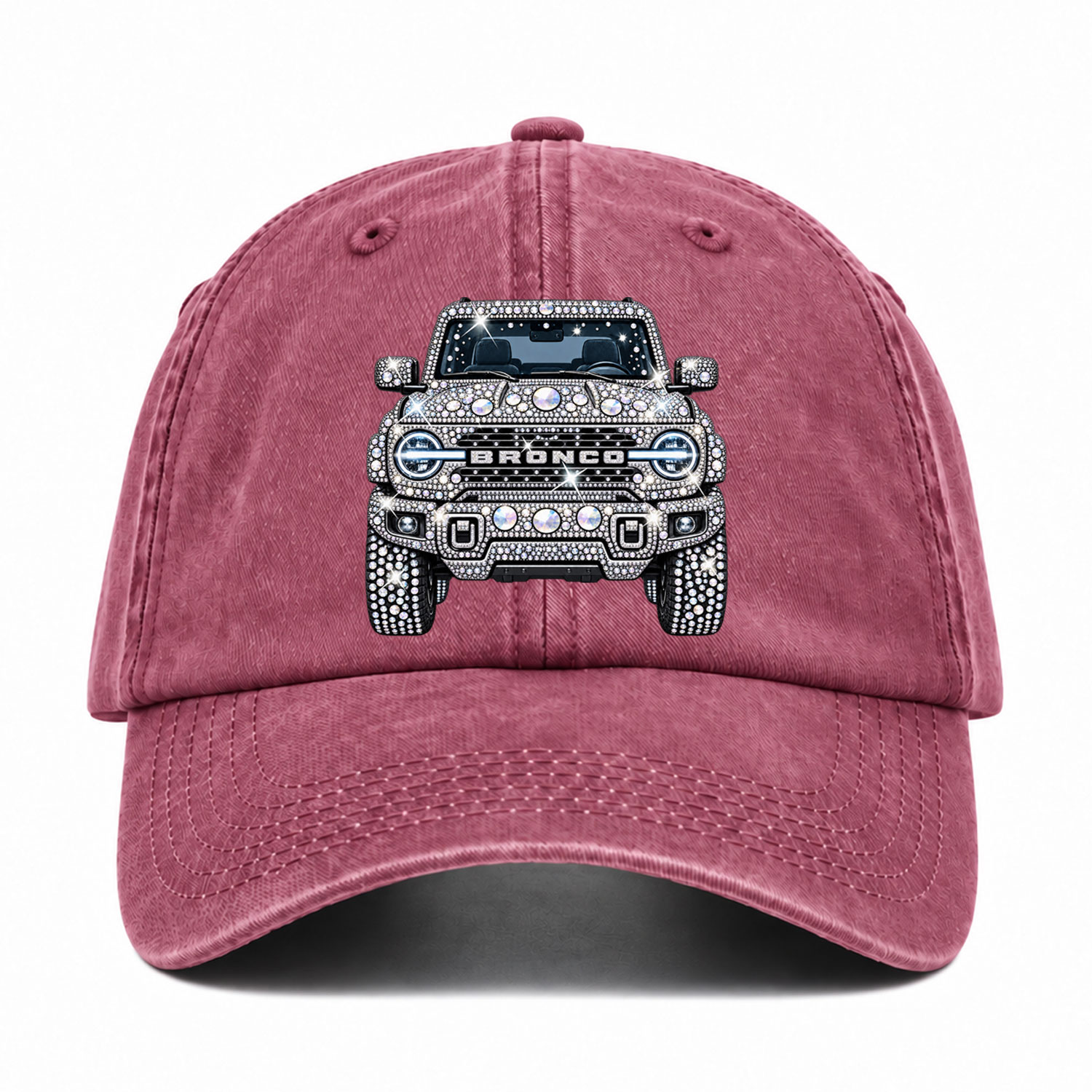 Bling Sparkle Rhinestone Bronco F0rd Baseball Cap