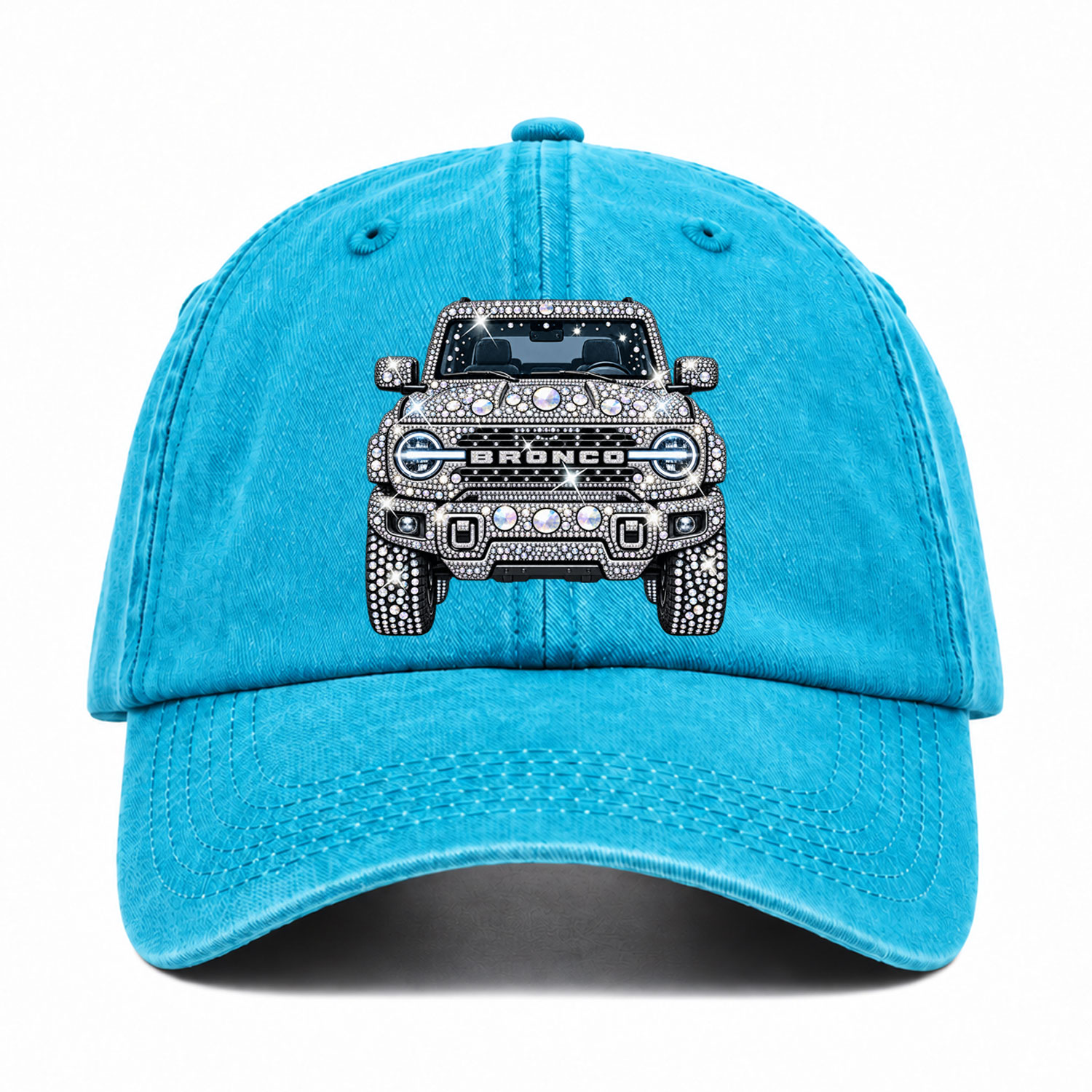 Bling Sparkle Rhinestone Bronco F0rd Baseball Cap