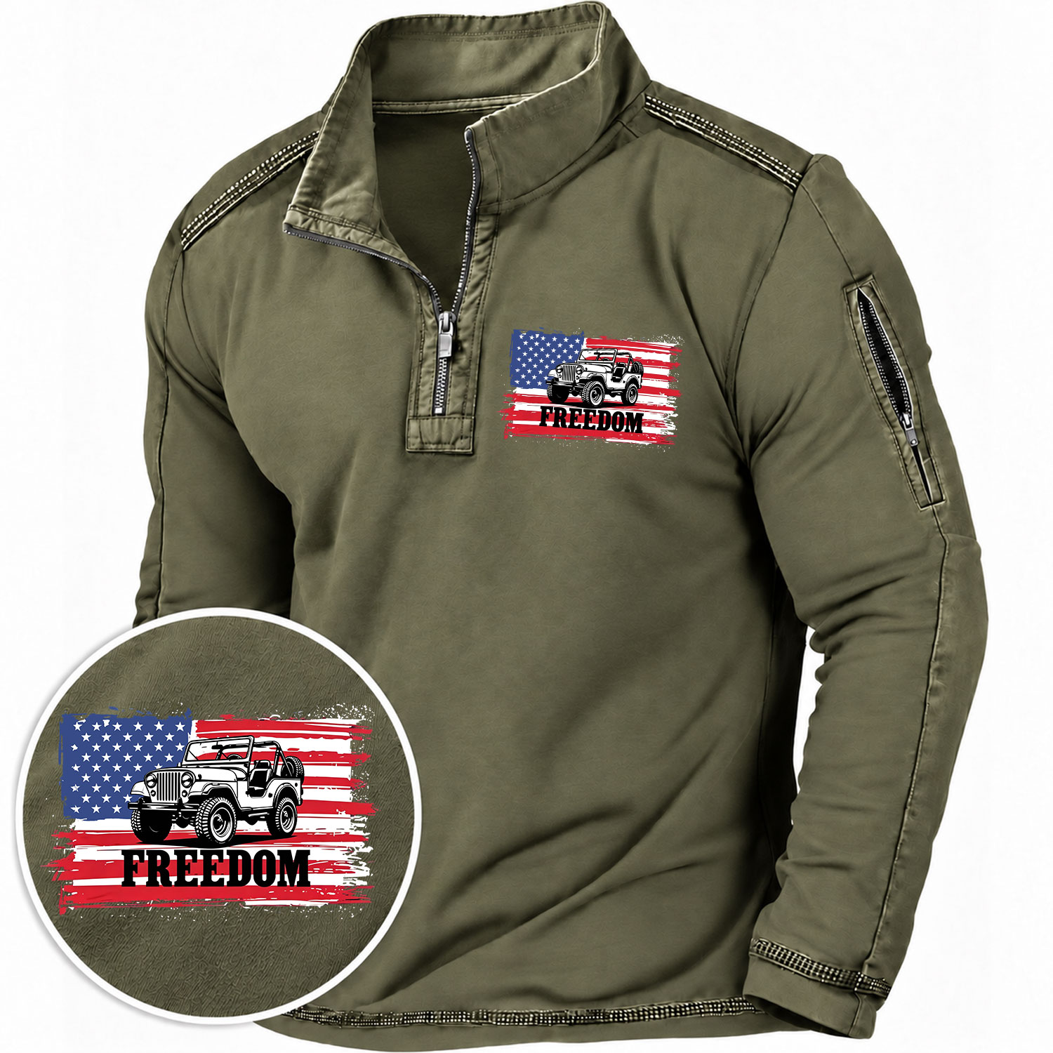 American Freedom Flag Spirit Quarter-Zip Sweatshirt