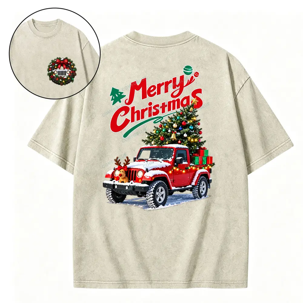 Merry Christmas Elk Gladiator Jp  Washed T-Shirt