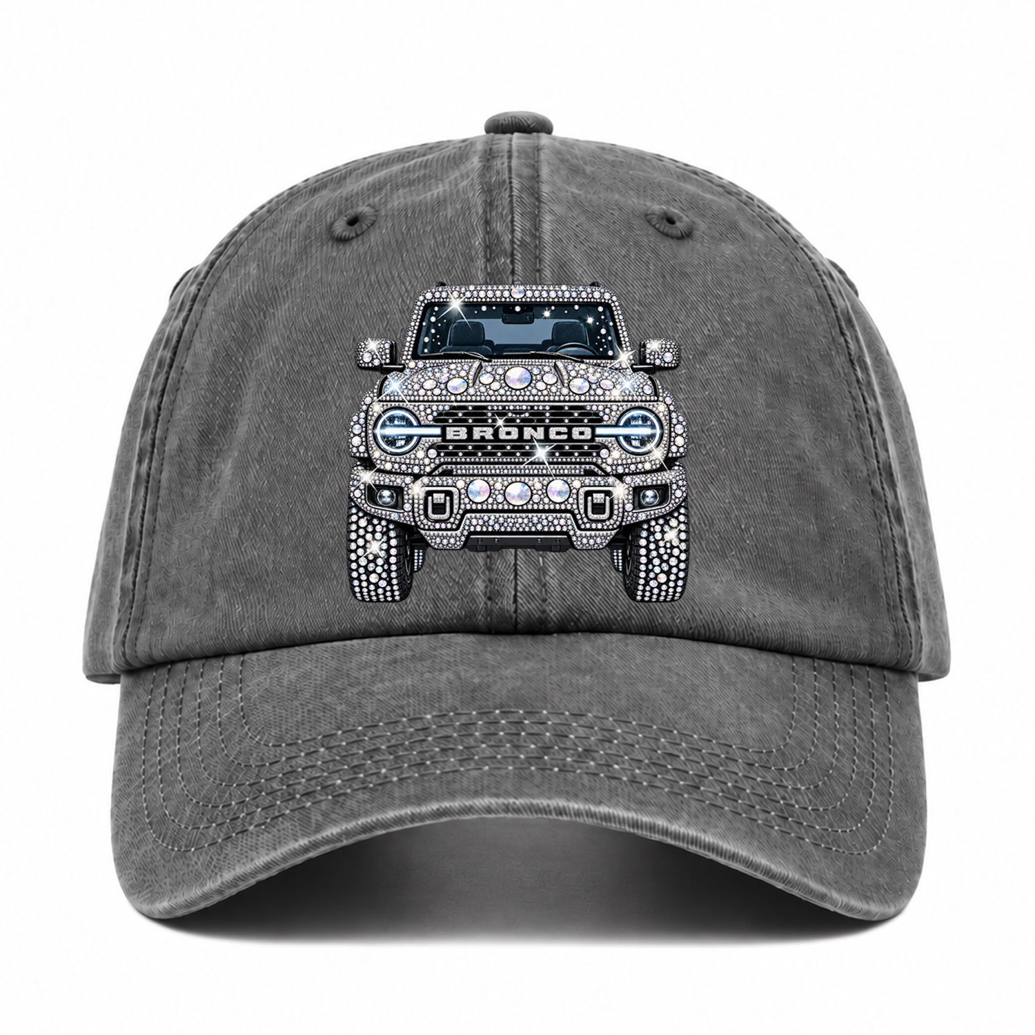 Bling Sparkle Rhinestone Bronco F0rd Baseball Cap