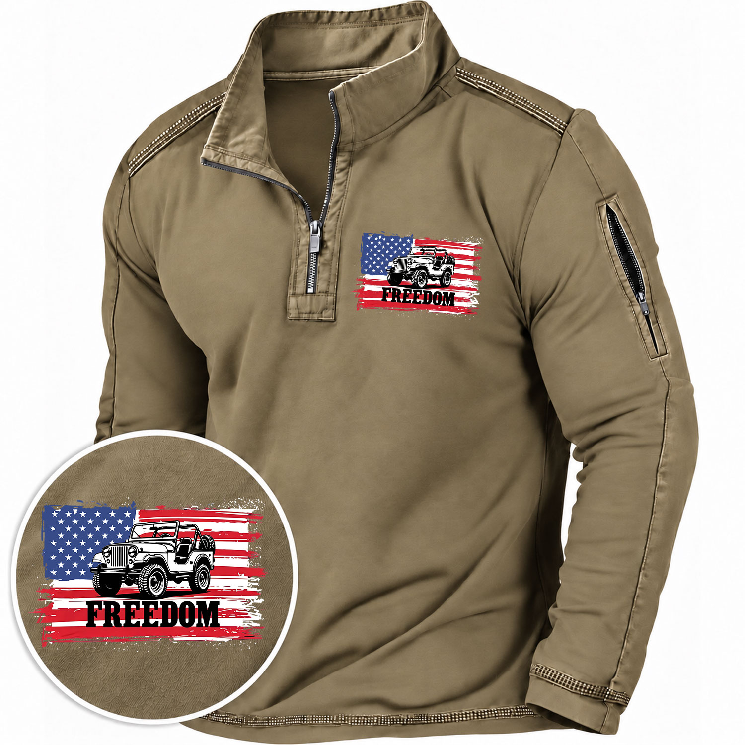 American Freedom Flag Spirit Quarter-Zip Sweatshirt