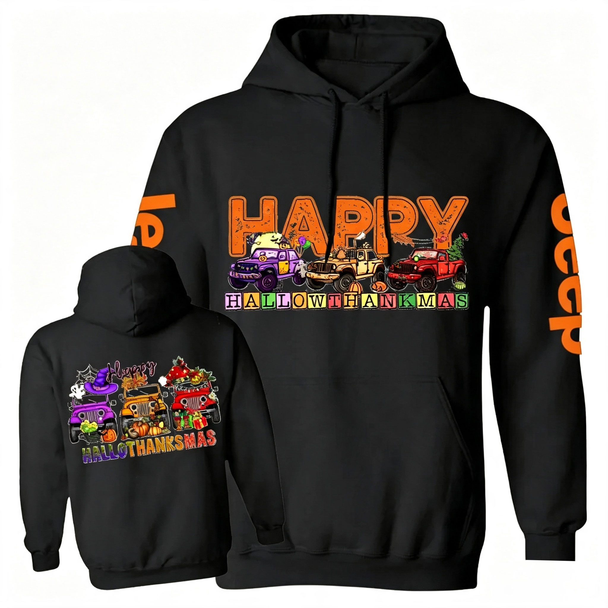 Happy Hallothanksmas Car Jp Unisex Hoodie
