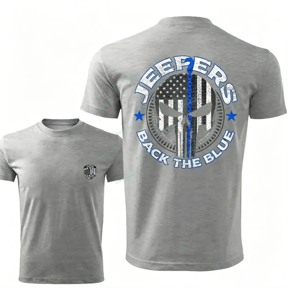 Policeman Jp Back The Blue Police Skull Police Badge T-Shirt Jp Unisex T-shirt