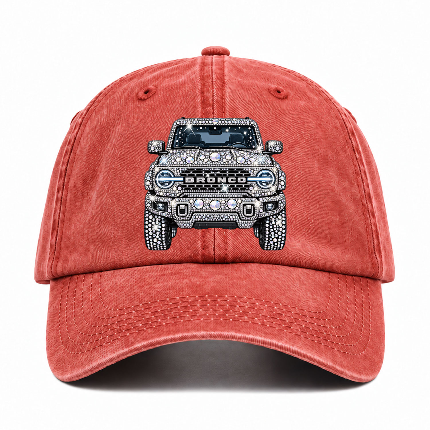 Bling Sparkle Rhinestone Bronco F0rd Baseball Cap