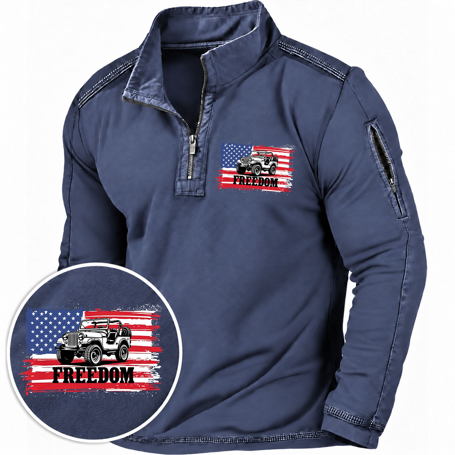 American Freedom Flag Spirit Quarter-Zip Sweatshirt