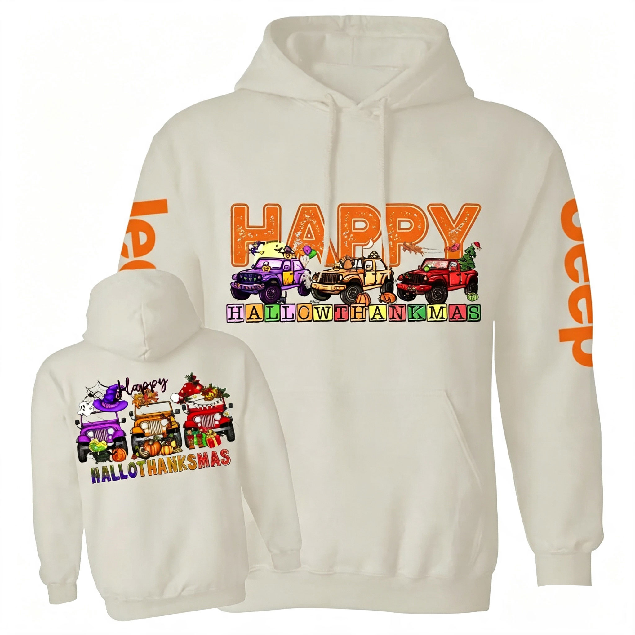 Happy Hallothanksmas Car Jp Unisex Hoodie