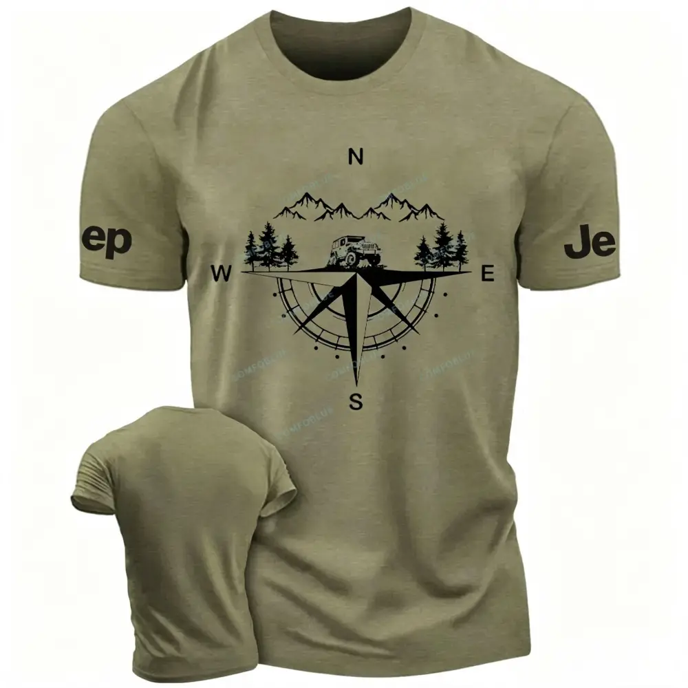 Compass Mountains And Trees Jp Unisex T-shirt