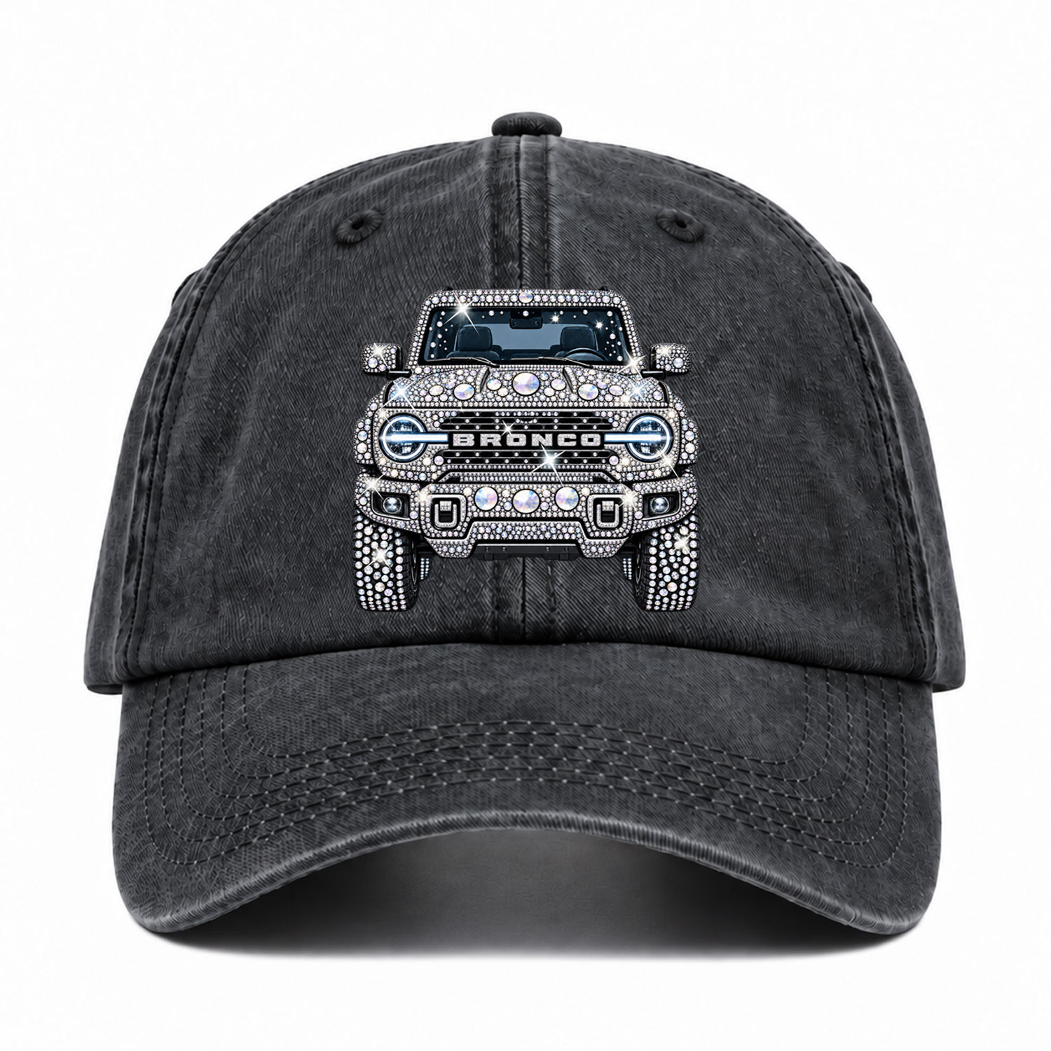 Bling Sparkle Rhinestone Bronco F0rd Baseball Cap