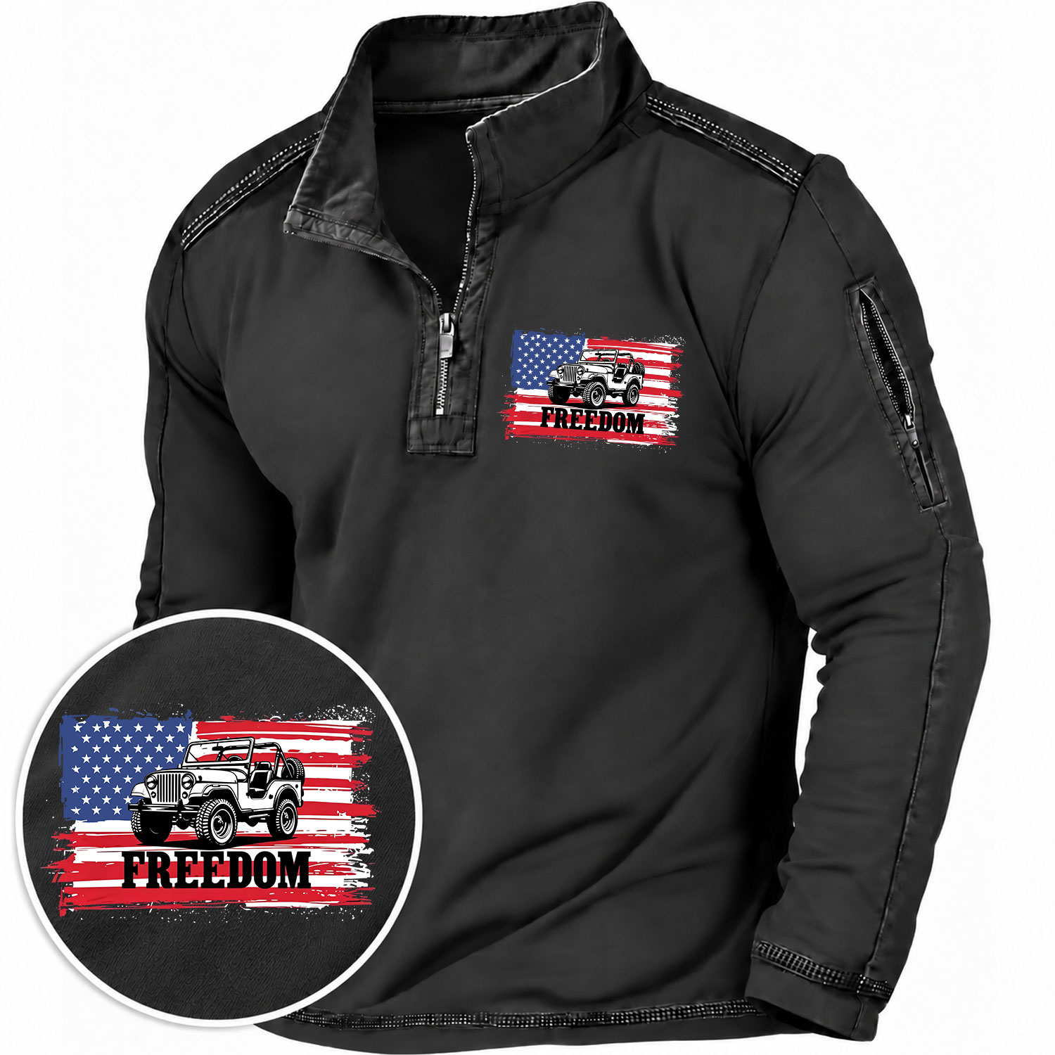 American Freedom Flag Spirit Quarter-Zip Sweatshirt