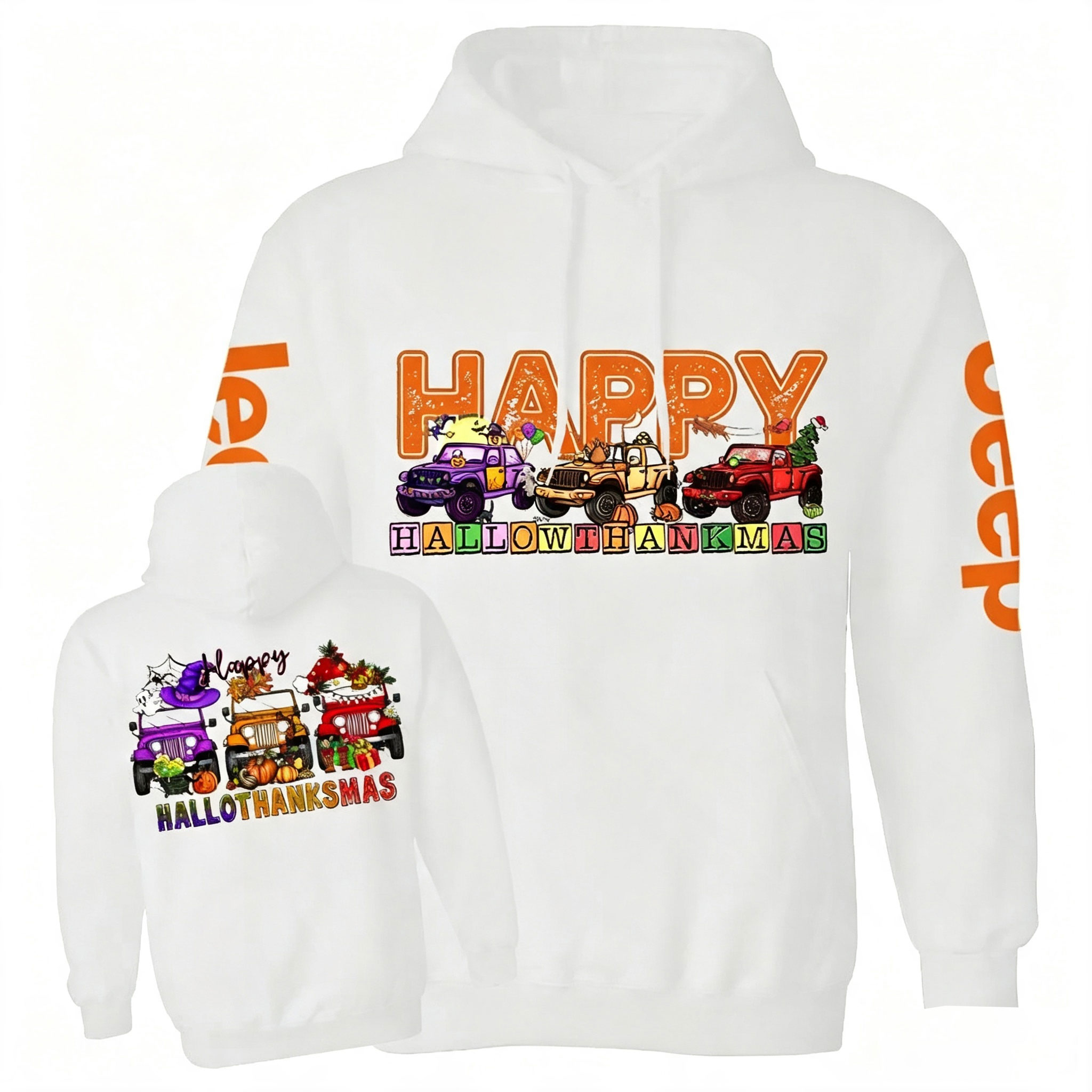 Happy Hallothanksmas Car Jp Unisex Hoodie