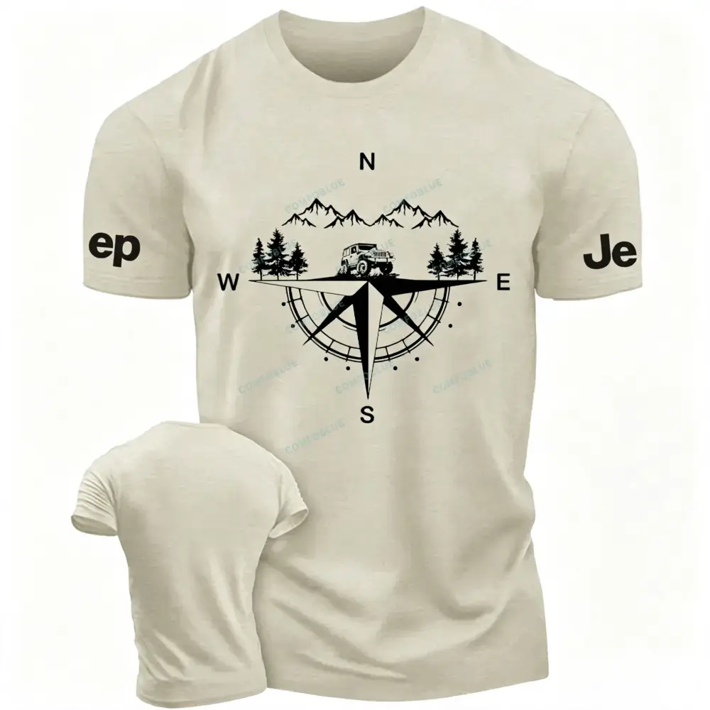 Compass Mountains And Trees Jp Unisex T-shirt