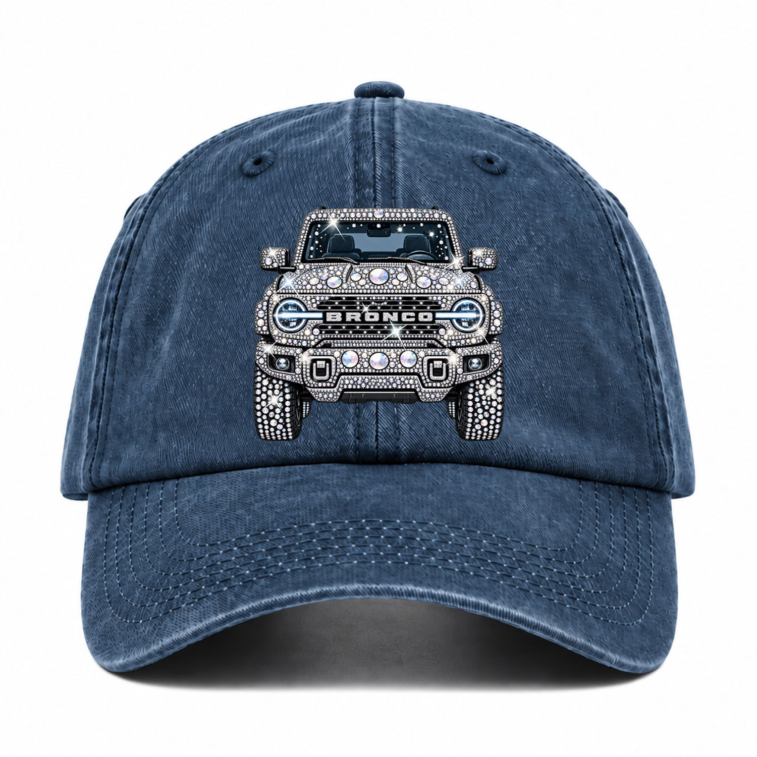Bling Sparkle Rhinestone Bronco F0rd Baseball Cap